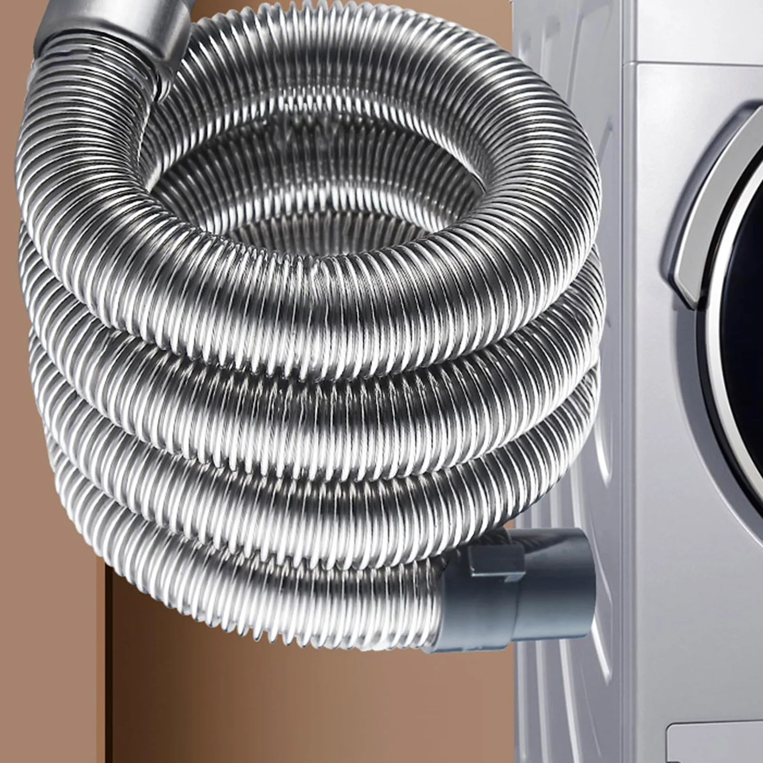 Tubo de desagüe de lavadora de acero inoxidable para mayor durabilidad y flexibilidad en diferentes configuraciones