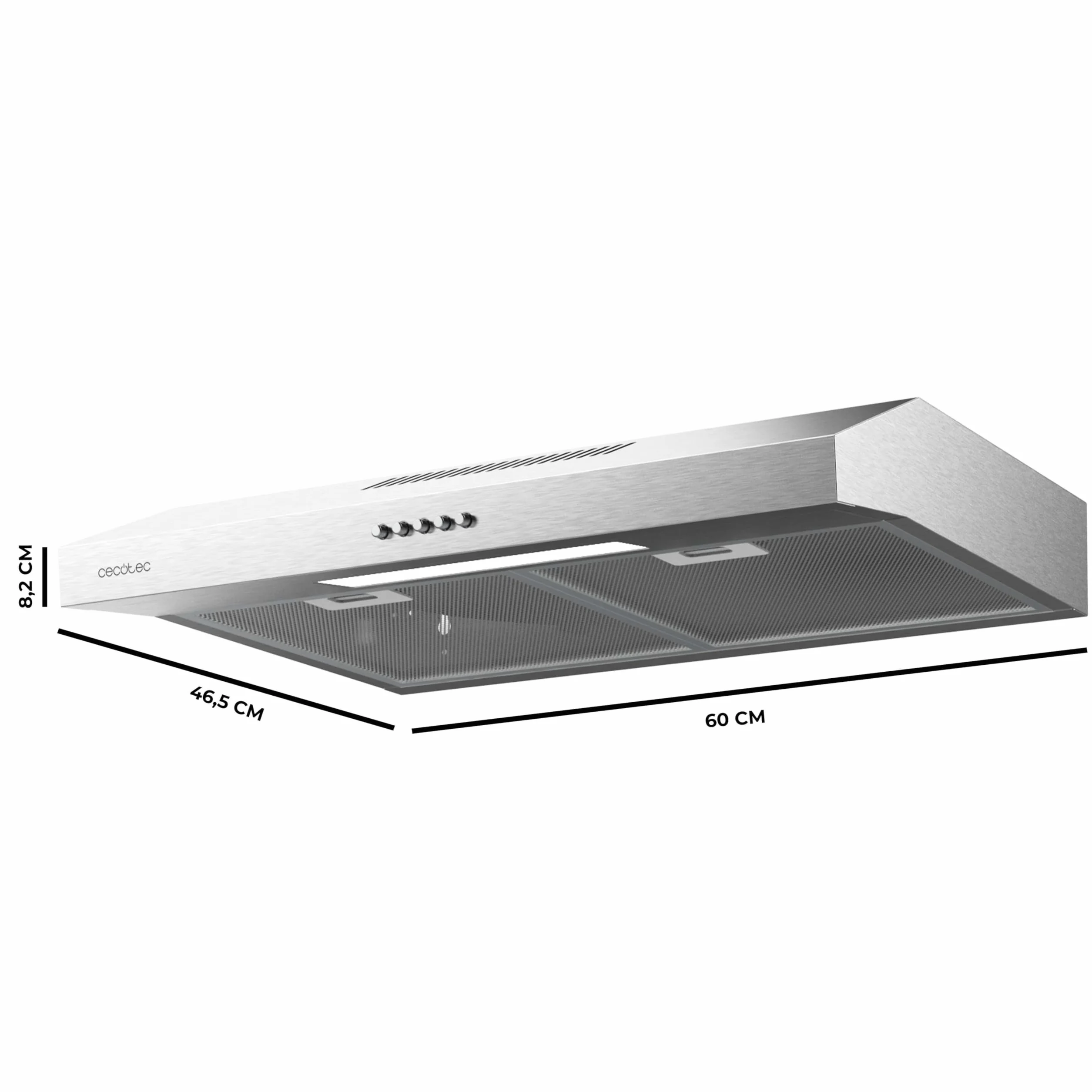 Cecotec Campana Extractora 60cm Bolero Flux CM 602200 Inox 220m3/h 70W