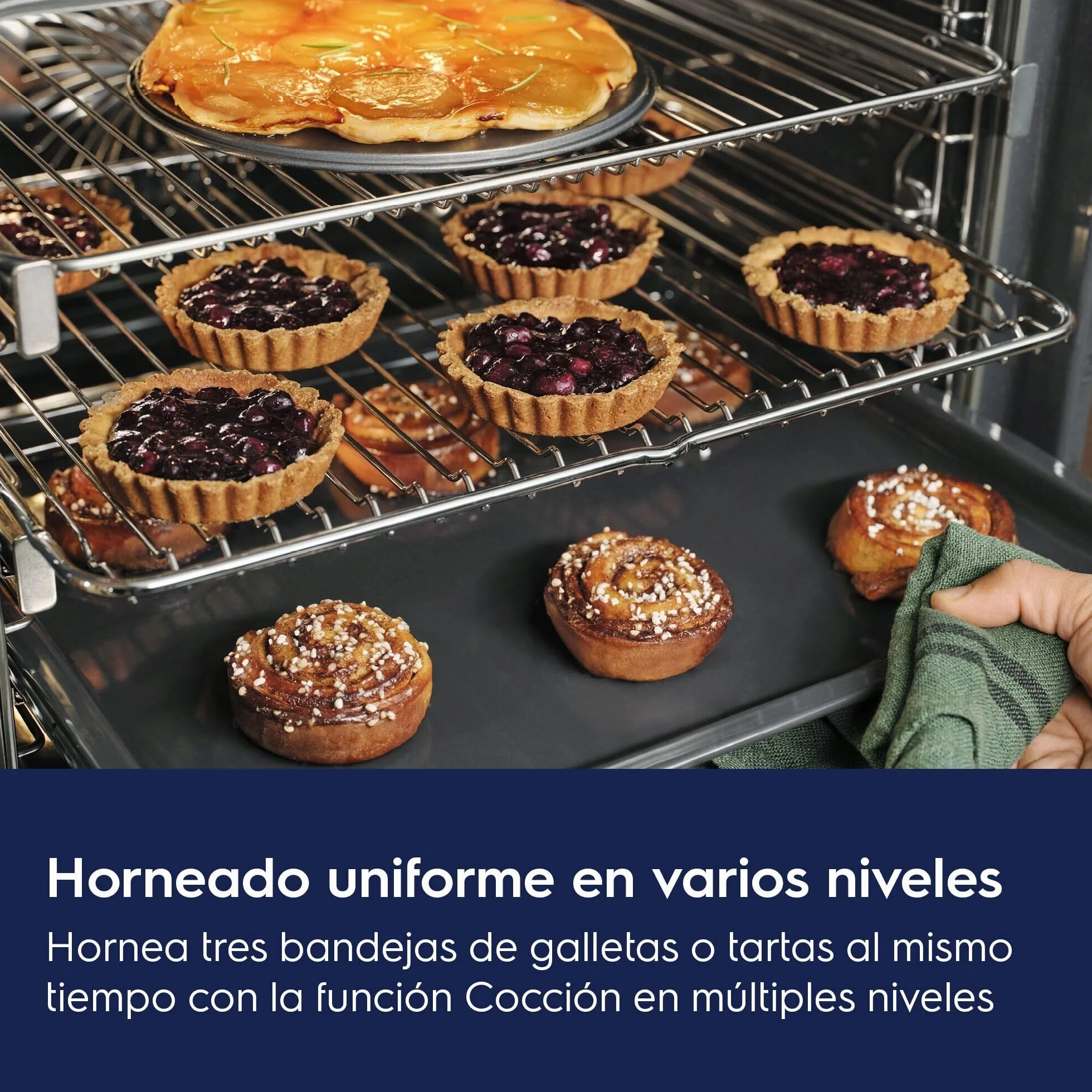 Electrolux OEF5H50BK – Horno Multifunción Serie 600 SurroundCook, 9 Funciones, Cavidad XXL, Display LED y Pantalla Táctil, Carriles Telescópicos 1 Nivel, INOX Antihuellas, Clase A+