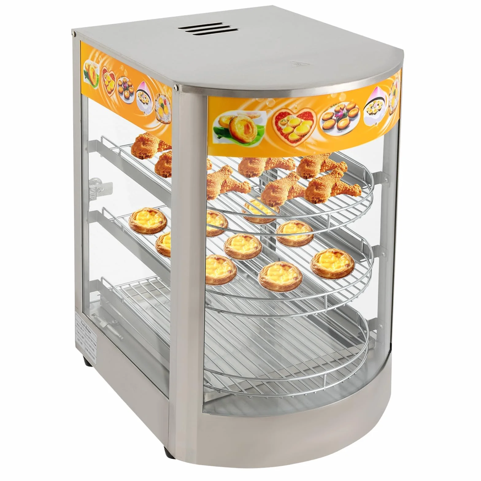 Armario de calor cocina comercial 800 W 3 niveles 30-85 ℃