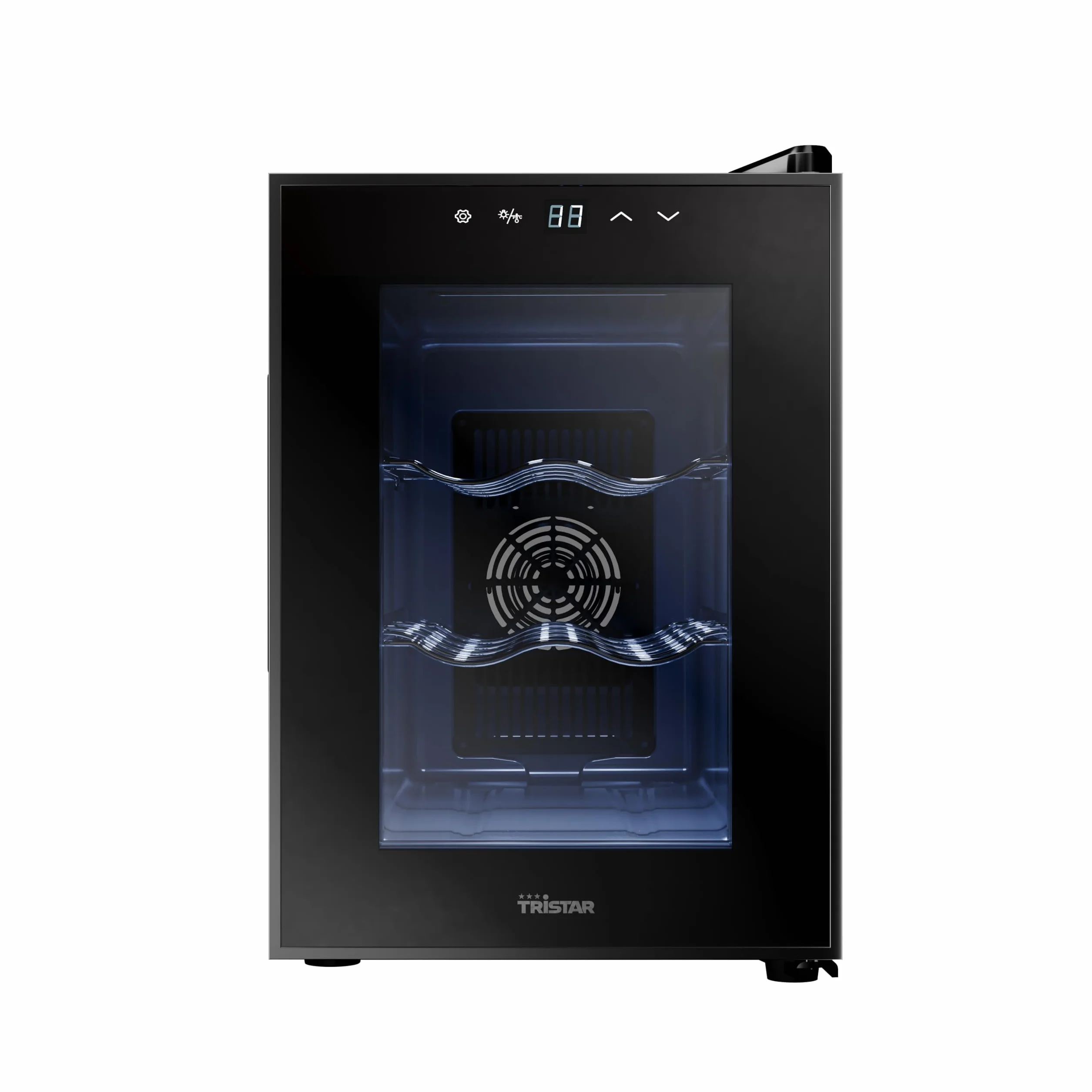 Tristar Vinoteca Grande Saignée – Para hasta 6 botellas – 17 L – Termoeléctrica – Puerta de cristal – Pantalla LED táctil – Luz interior – WR-7506 [Clase de eficiencia energética E]