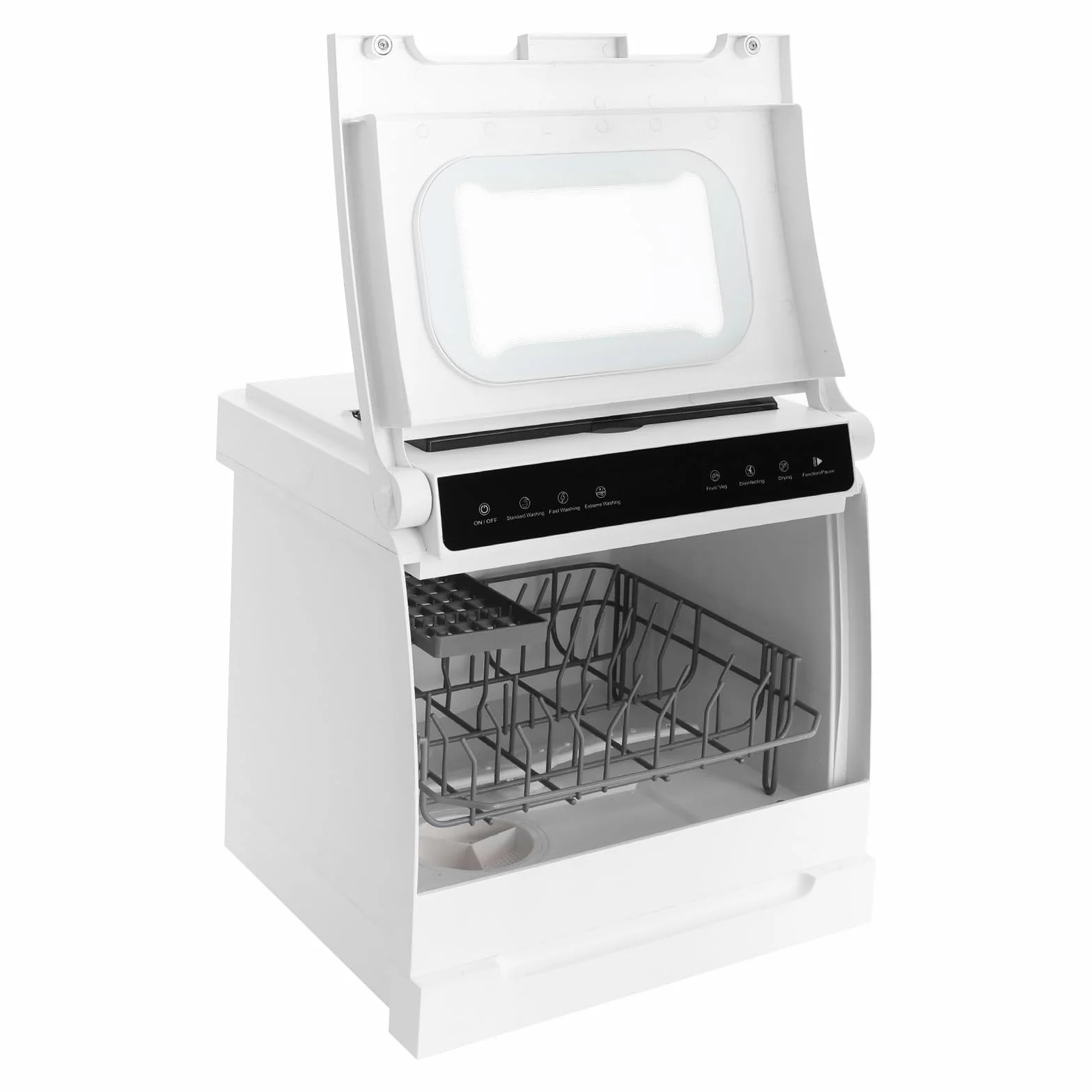 Lavavajillas de mesa con pantalla táctil Mini lavavajillas 6 programas lavavajillas 4-6 personas multifuncional camping lavavajillas autocaravana gadgets portátil Dishwasher 46 x 41 x 46 cm