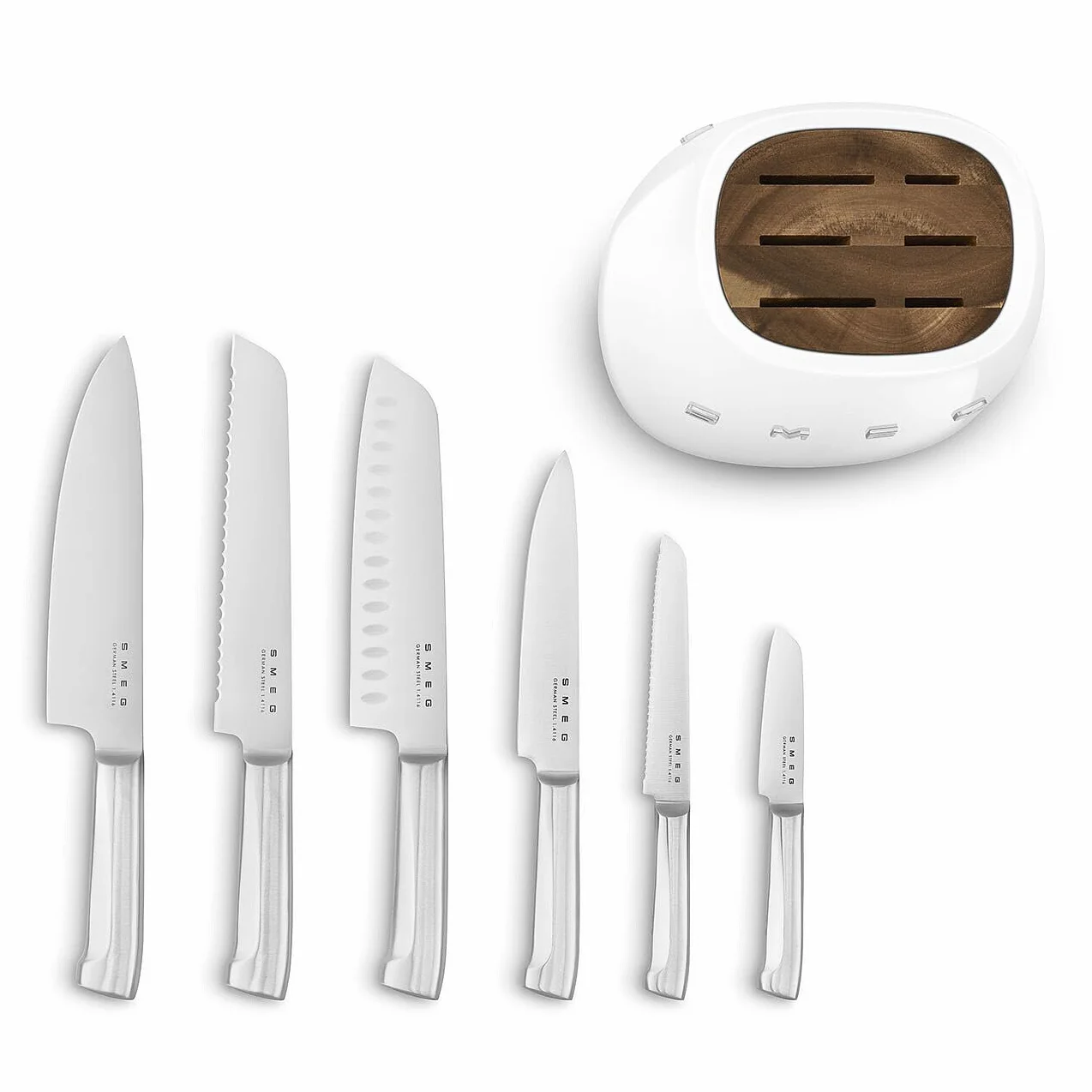 Ceppo con coltelli Smeg KBSF02WH 50 STYLE Bianco