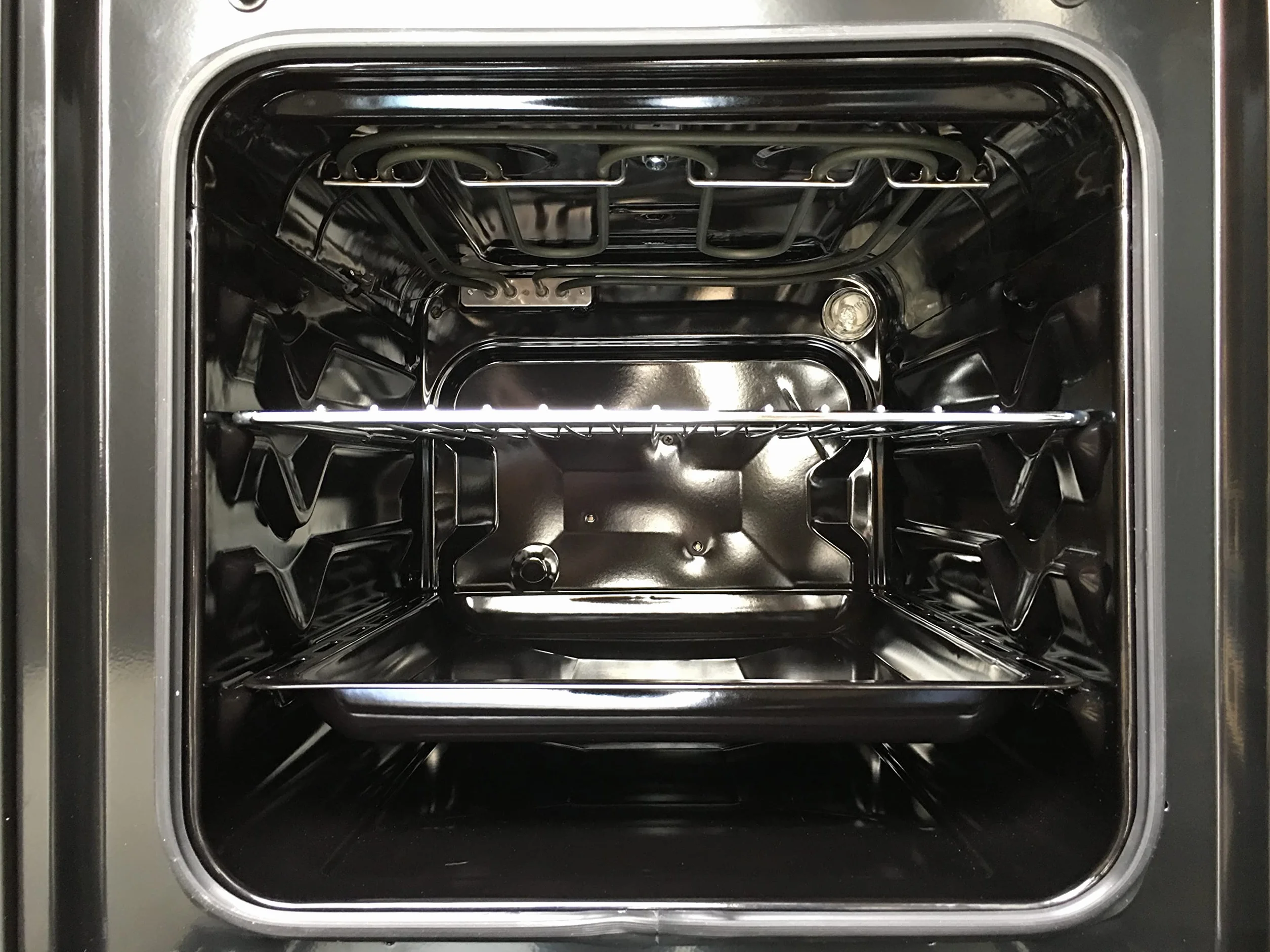 COCINA VITROCERÁMICA VTC50NEGRA CON HORNO ELECTRICO SOLTHERMIC NEGRA RÚSTICA ACABADOS DORADOS/50 CM ancho, 3 FUEGOS/HORNO ELECTRICO