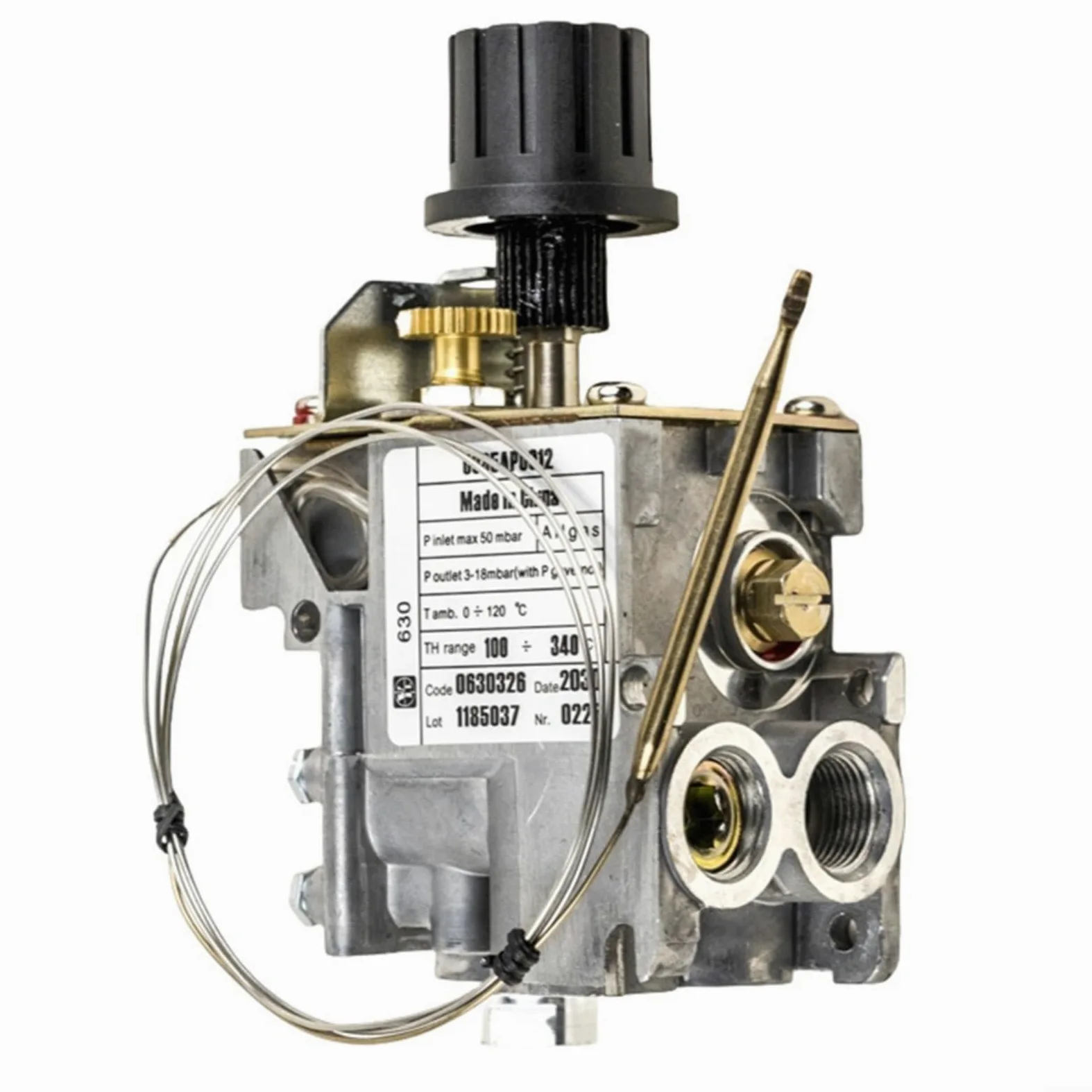 630 Tipo Válvula de Control de Gas 100-340C con Sonda Inoxidable Para Po Para Alpha Bifronte Gamma Para Omega Serie Freidora Horno de Vapor Pieza de Repuesto