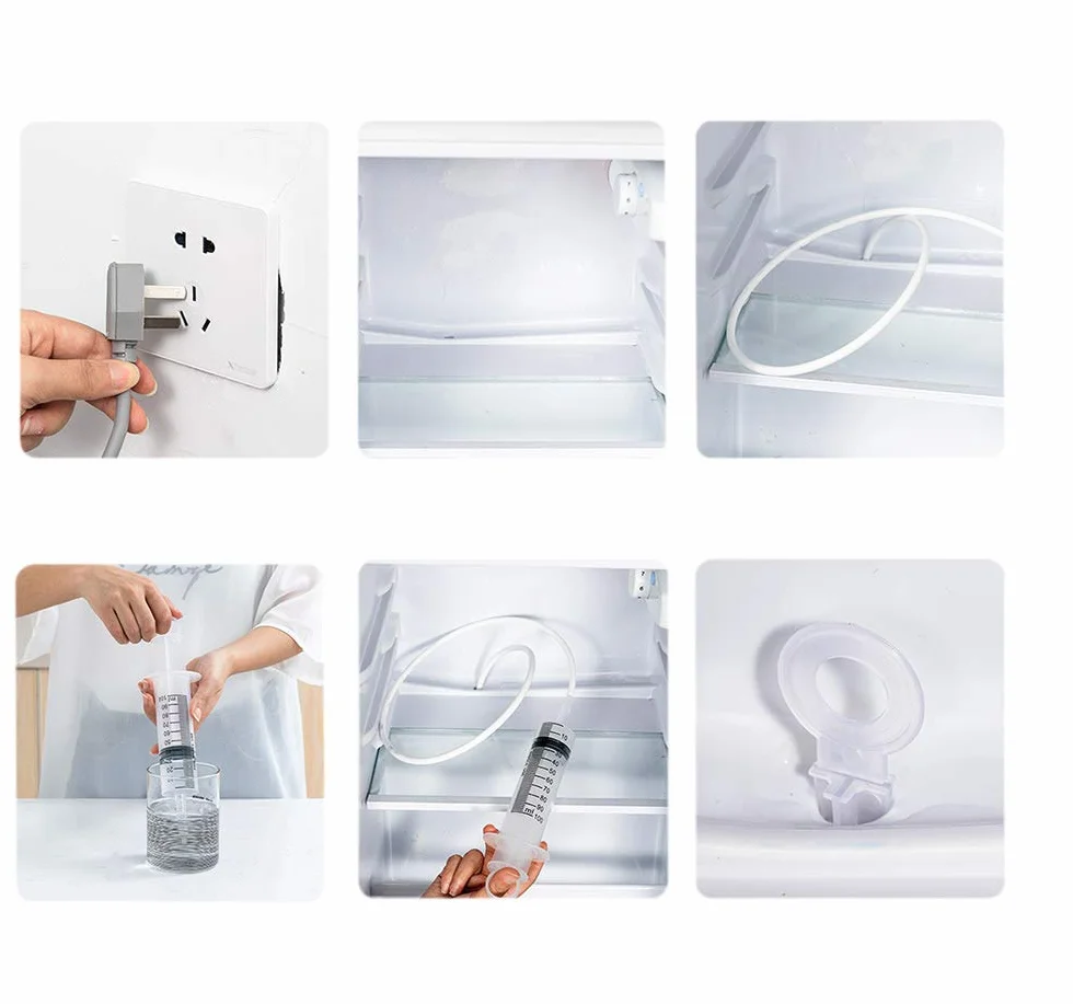 5 Piezas Herramienta De Limpieza Para Quitar Obstrucciones Del Orificio De Drenaje Del Refrigerador, Kit De Dragado De Refrigerador Reutilizable, Herramienta De Dragado De Salida De Drenaje Limpia