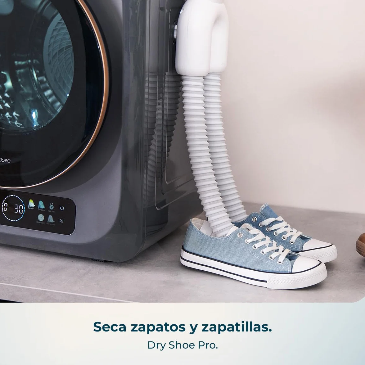 Cecotec Secadora Compacta de Evacuación 3Kg Bolero DressCode Dry 3400V. 8 Programas, Bajo Consumo, Secado Automático Inteligente, Pantalla FullColor, Función UV Care, Dry Shoe Pro y Delay Start