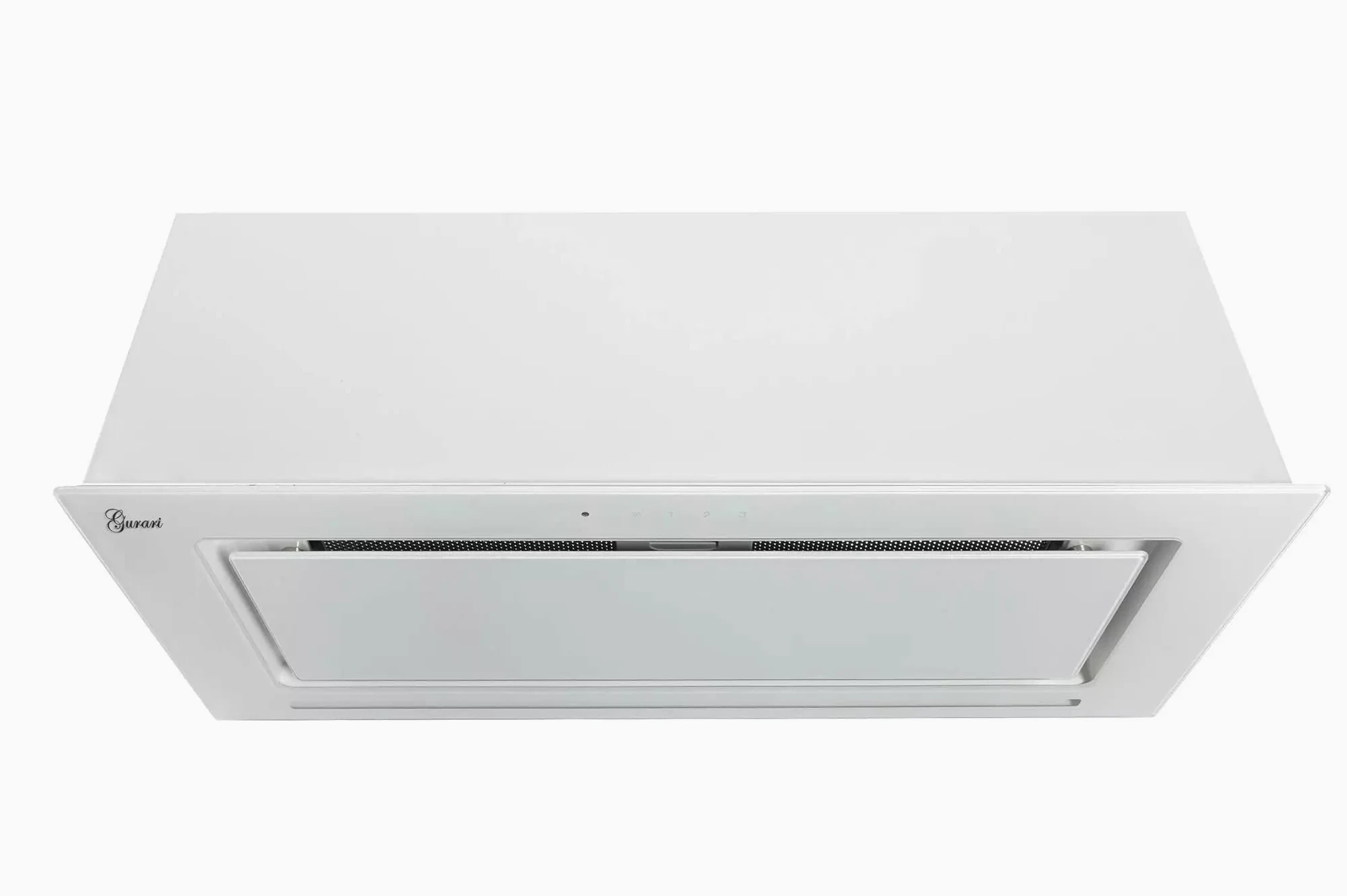 GURARI Campana Extractora 217 WH 90 Pr - Empotrada 90 cm, Blanco, Cristal, 1000 m³/h, Tiras LED, Mando a Distancia