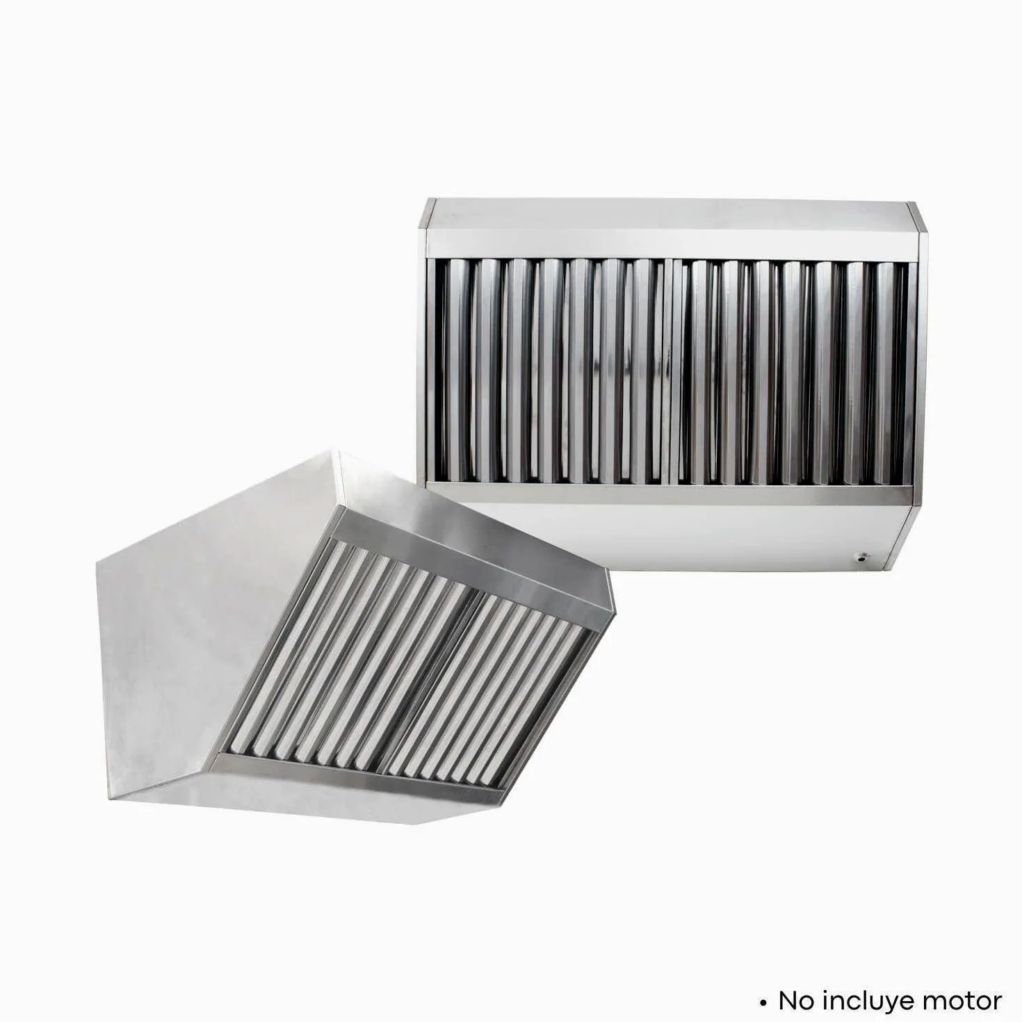 Campana Extractora Industrial Modelo Económico en Acero Inoxidable para Pared o Central a Techo - 5 Filtros - 2499mm
