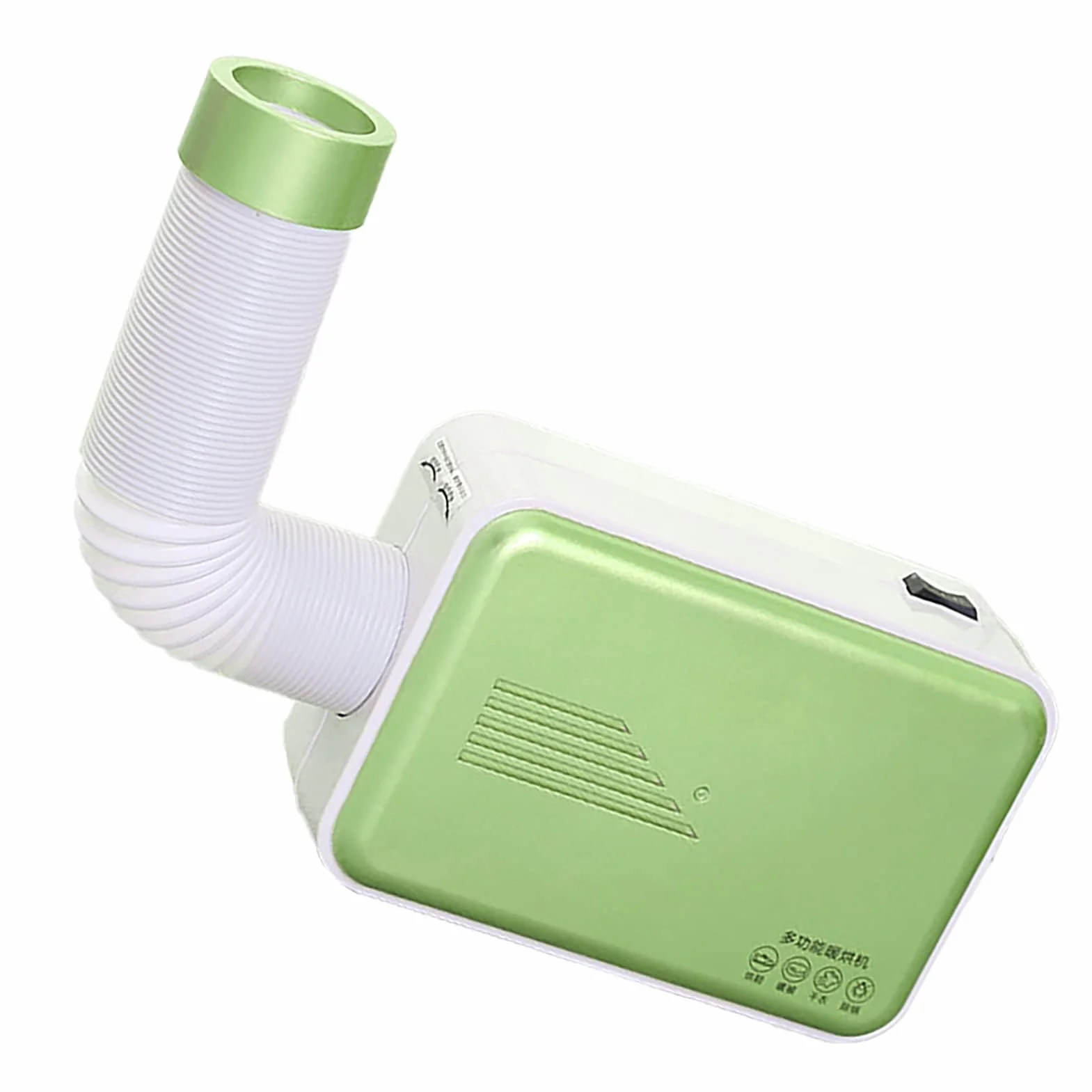 Secadora Portátil para Ropa y Zapatos - Mini Secadora de Viaje para Casa, Negocios, Edredones - Verde Matcha (Enchufe Redondo)