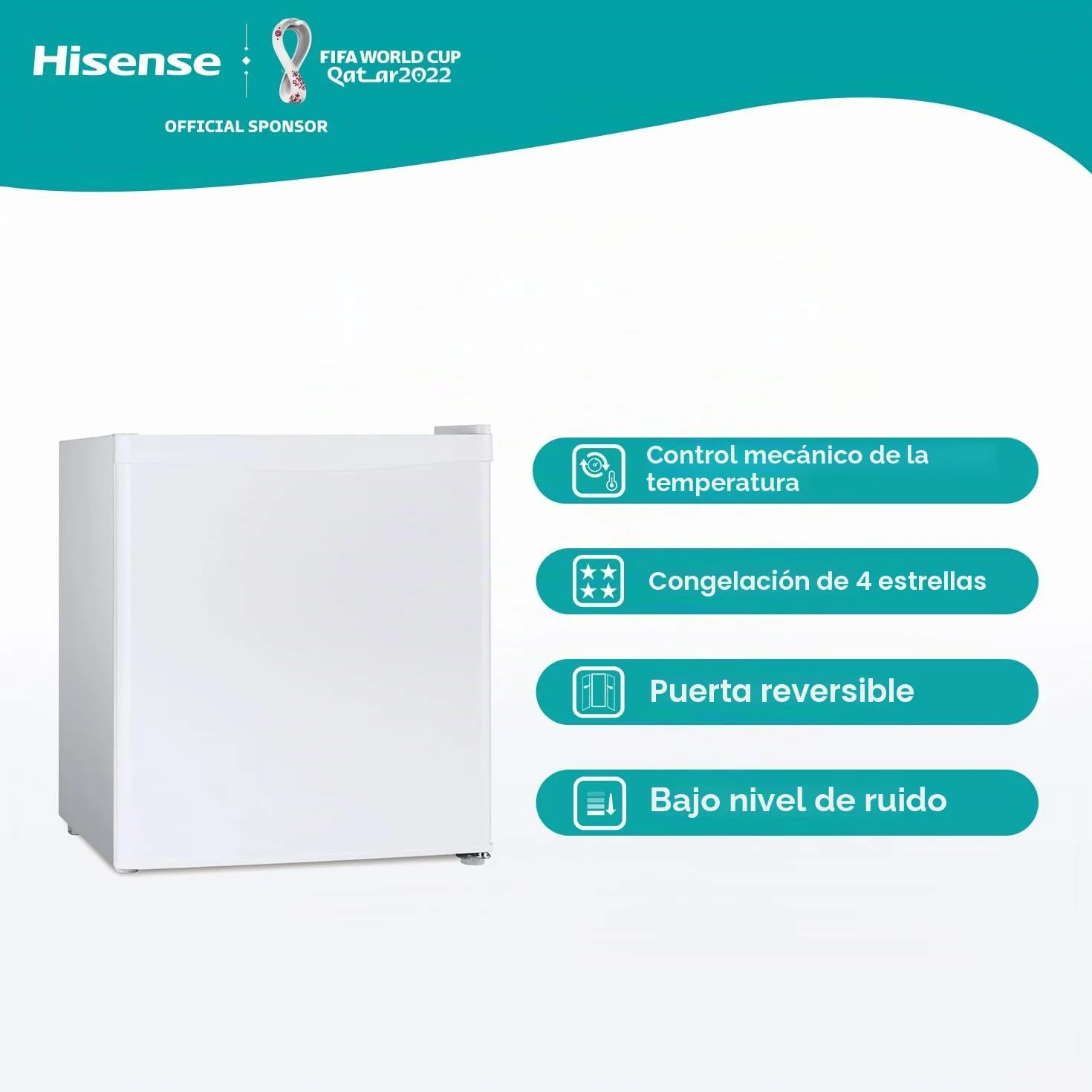 Hisense FV39D4AW1 Mini Freezer Box, 47 x 43,9 x 51 cm, 30 litros, 40 decibelios