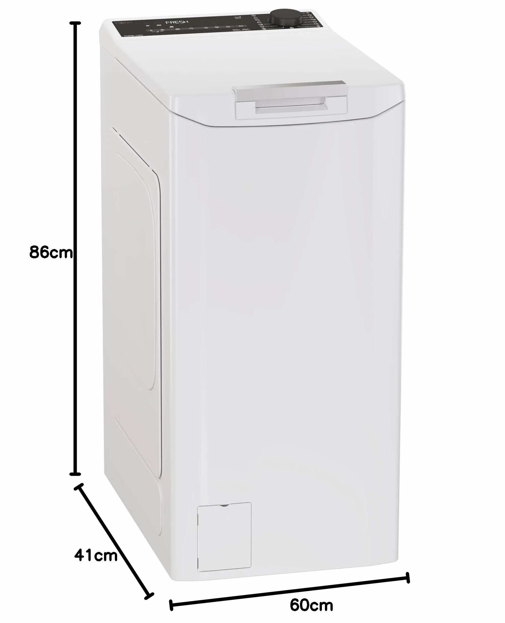 Haier T Series 7 THASN2856TM4-S Lavadora carga superior 8,5KG, Motor Inverter, Display Digital, Conectividad WIFI, 1200 RPM, Inicio Diferido, Libre instalación, 16 programas, 77 db, Blanco