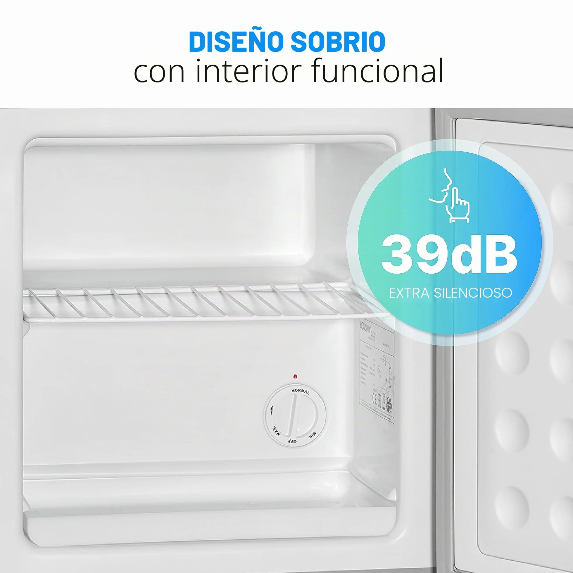 Bomann Freezerbox 31L Contenido útil | Congelador pequeño con rejilla | tope de puerta intercambiable y control de temperatura continuo | Mini congelador con 4 estrellas | GB 341.1 inox