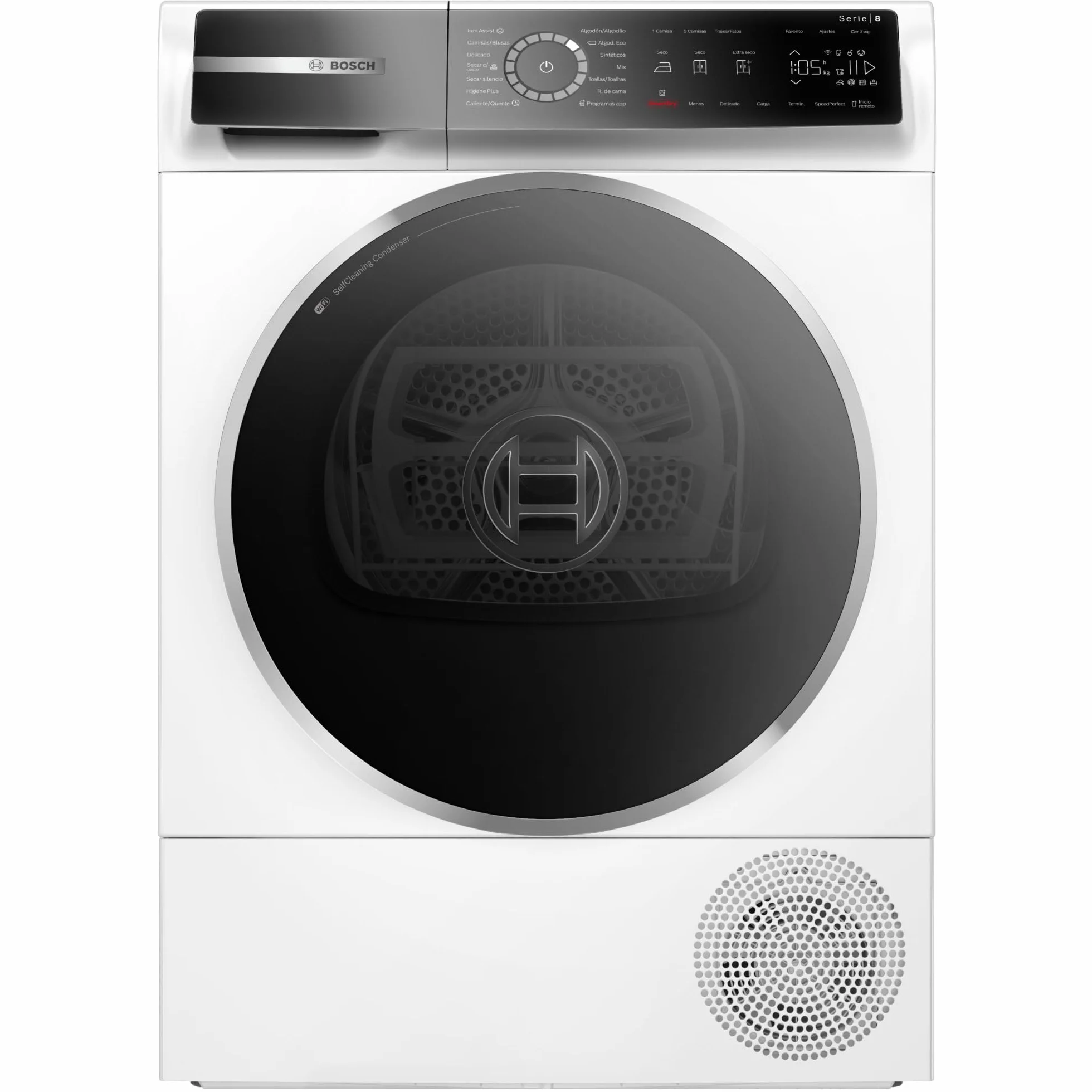 Bosch Secadora con Bomba de Calor, 9 kg, Serie 8, Home Connect, Reverse Drum, AutoDry, Blanco, WQB246C0ES