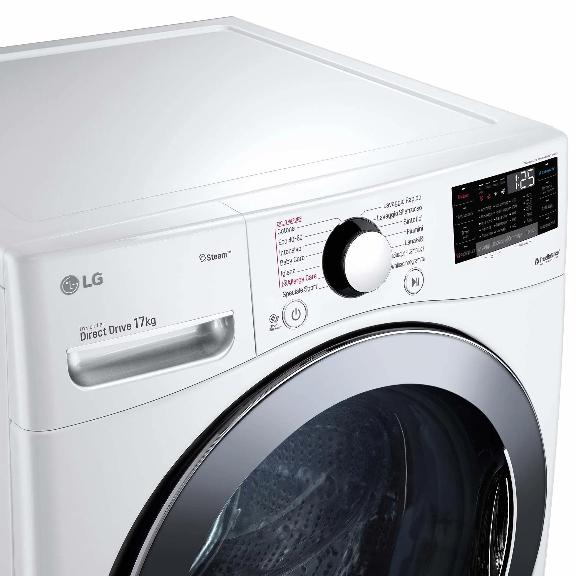 LG Lavadora Inteligente Carga Frontal 17kg 1100rpm 6 Motion Direct Drive TurboWash 360º Serie 700 Blanco