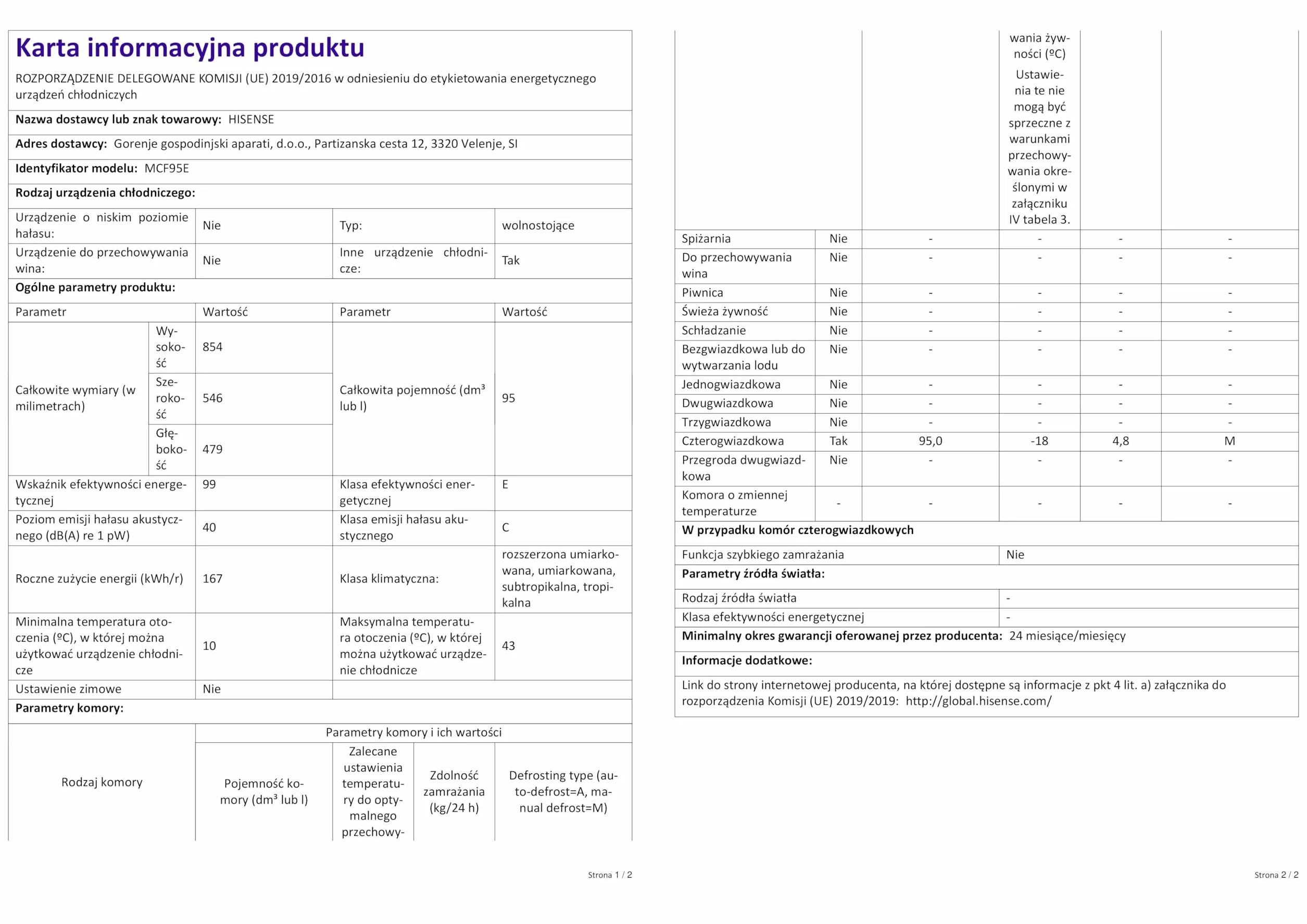 Hisense MCF95E – Congelador Baúl Capacidad 95 L, Silenciador 40 dB, Blanco, 54,6 x 47,9 x 85,4 cm