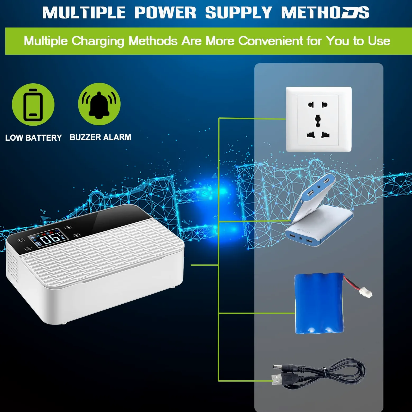 Mini refrigerador portátil para medicamentos, estuche de viaje de insulina para 2-8 °C, refrigerador pequeño para coche para el hogar y viajes, funciona con pilas