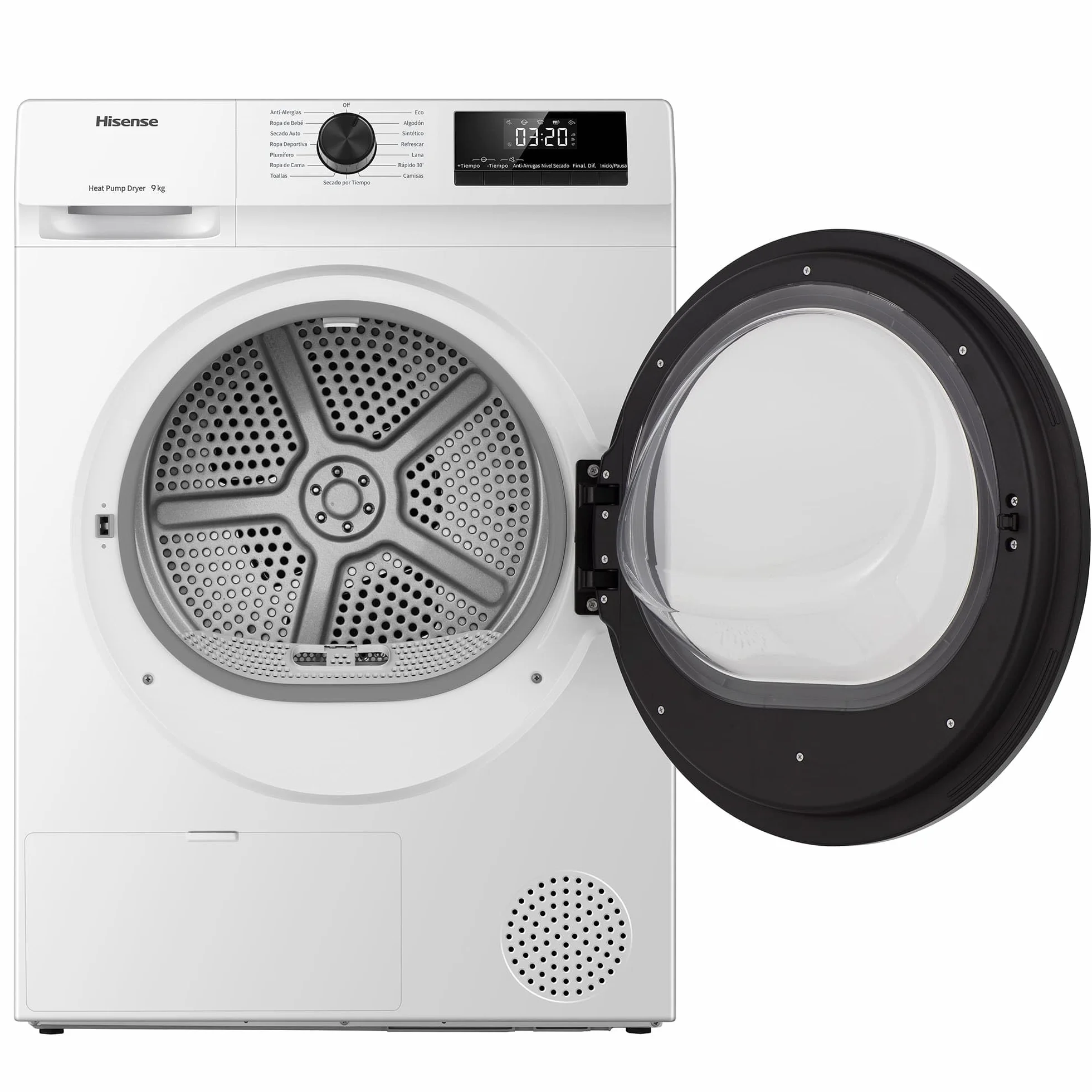Hisense DHQE900UWDC Secadora bomba de calor 9Kg Clase D 59,5cm 84,5cm 55cm Blanco