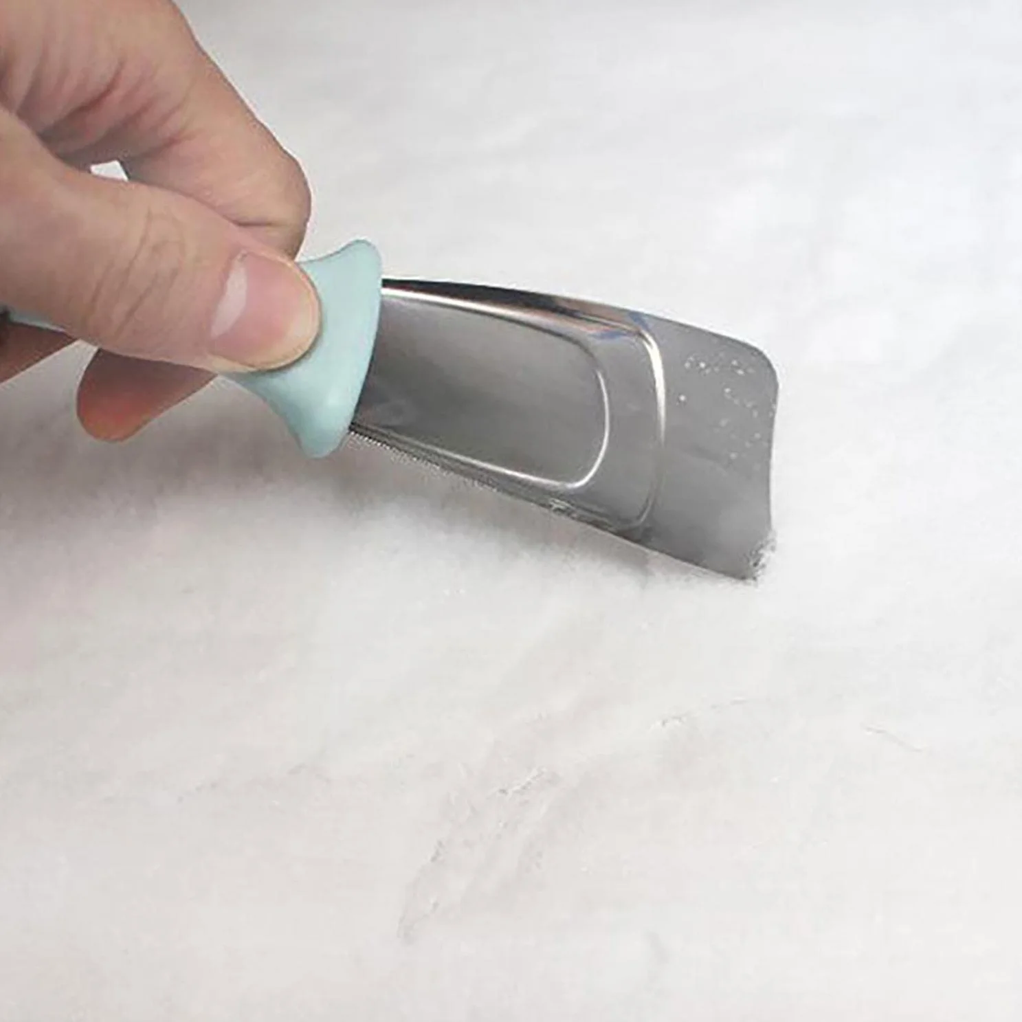 1 rascador de hielo para nevera, cocina, congelador, pala de acero inoxidable, multifuncional, accesorio práctico para el frigorífico.
