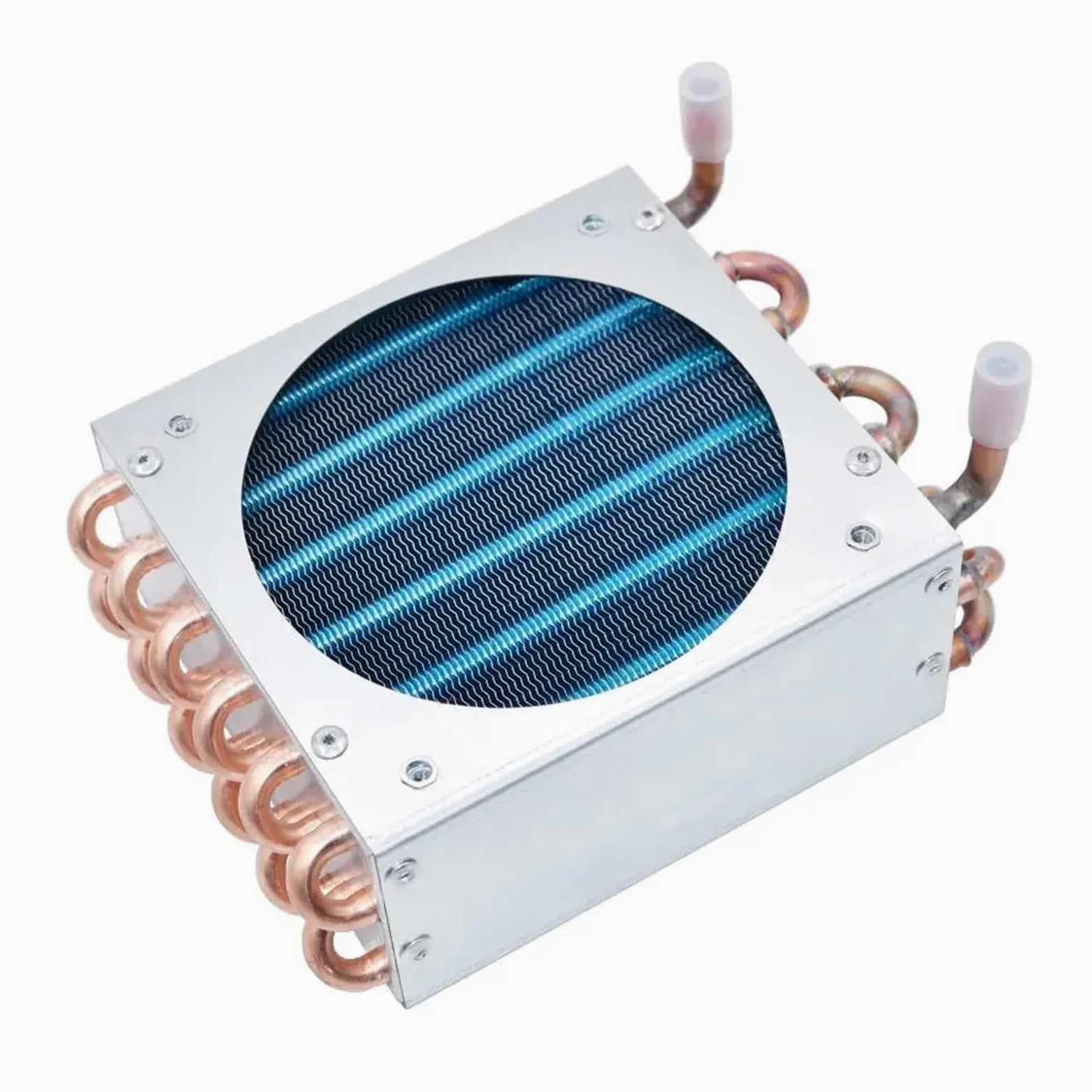 Congelador Refrigerador Condensador Enfriado Por Agua Radiador Pequeño, Intercambiador De Calor De Aletas Compacto