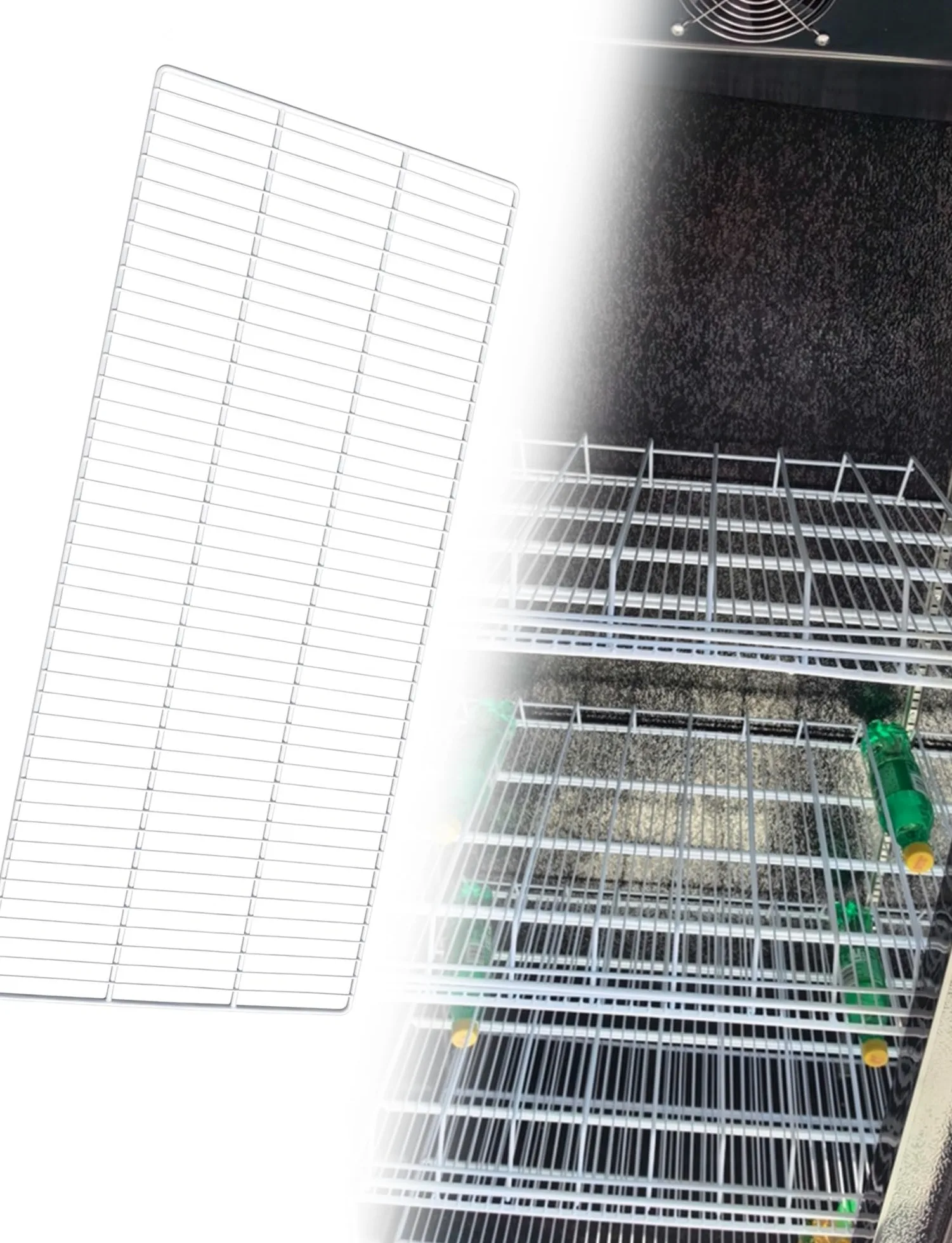 Estante de congelador inox, rejilla organizadora para frigorífico | Estante de rejilla para frigorífico y congelador, práctico organizador de almacenamiento(110cm x 41cm/43.31 x 16.14 in)