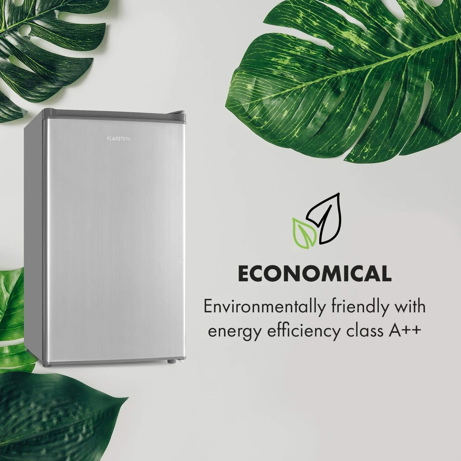 Klarstein Garfield Eco L congelador - 60 litros de capacidad, eficiencia energética de clase A++, 3