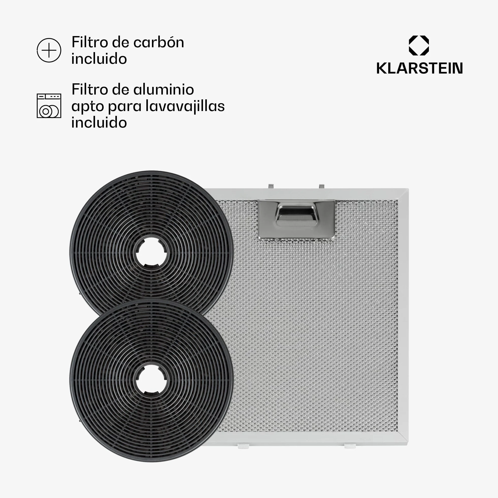 Klarstein Skyfall Smart – Extractor de humo tipo isla, campana aislada, control por aplicación móvil, 45 x 42 cm (ØxB), ventilación y extracción, 3 niveles, 402 m³/h iluminación LED, clase C, negro