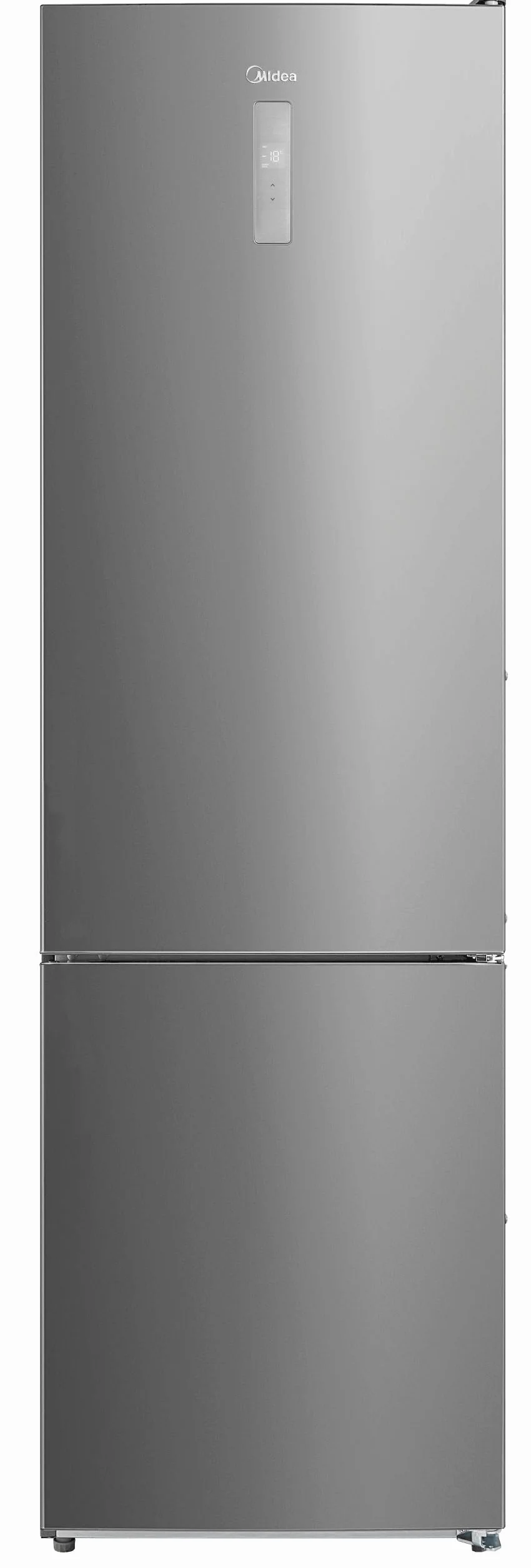 Midea Frigorífico Combi No Frost | 59,5 cm ancho x 201 alto cm | Inox | Nevera libre instalación 247 L + 83 L Congelador - Refrigerador de bajo consumo con congelador vertical