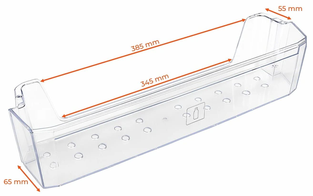 Recamania Botellero Frigorífico Compatible con Beko | Cod. 4397291300 | Medidas 458x100x120 mm | Compatible con Whirlpool, Grundig, Hotpoint, Ariston, Indesit, Privileg, Ignis