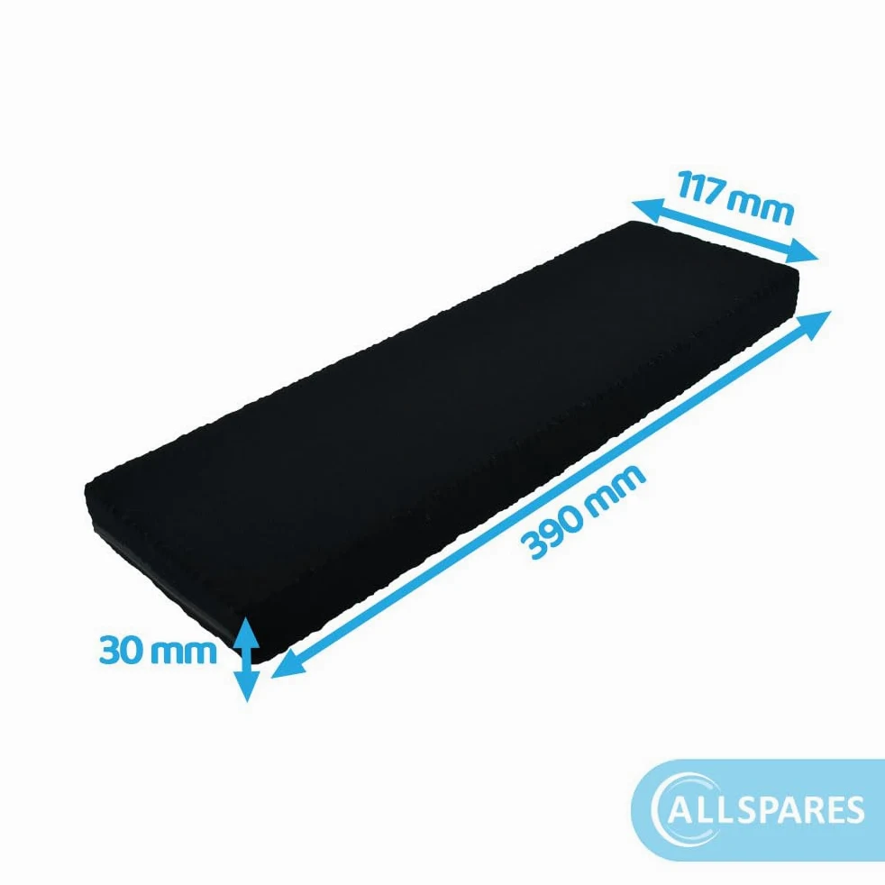 AllSpares Filtro de carbón activo para campanas extractoras adecuado para Novy Monoblock 7900055 (390 x 117 x 30 mm)