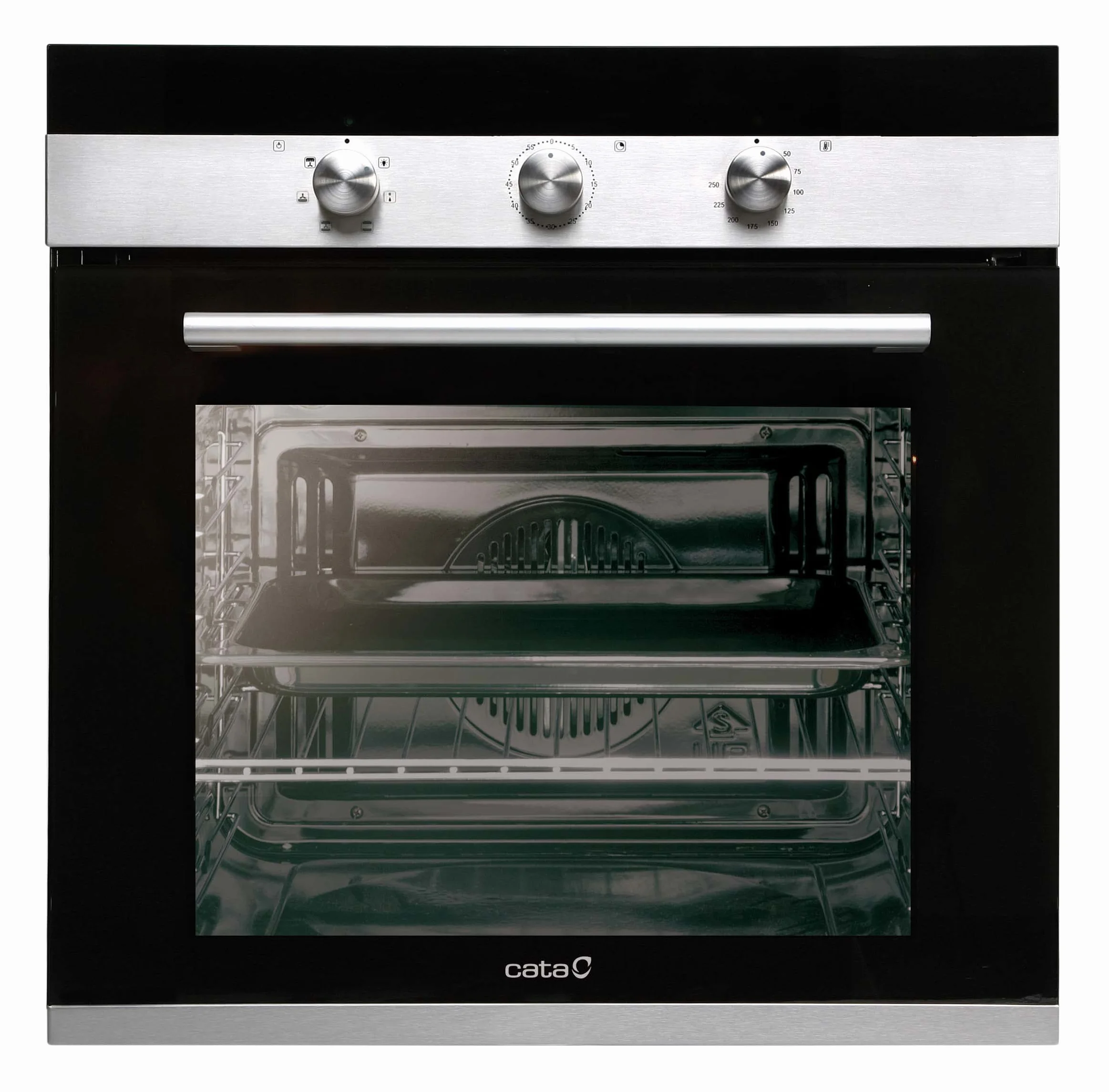 CATA CM 760 AS BK Horno multifunción, 2400 W, 50 litros, Acero Inoxidable, Negro