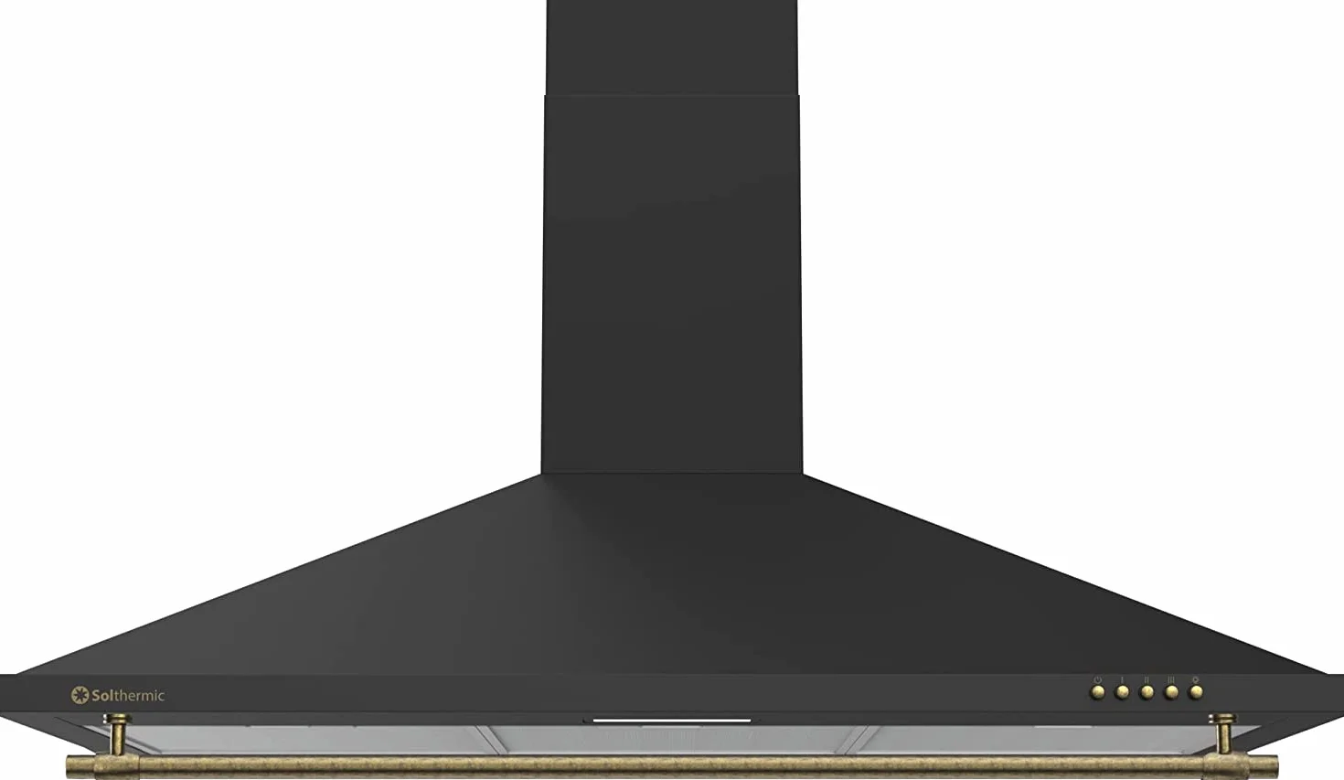 PACK COCINA A GAS F9LT50G2 PORTABOMBONA NEGRA RÚSTICA + CAMPANA DECORATIVA NEGRA RÚSTICA/ANCHO 90 CM/FUEGOS CON ENCENDIDO AUTOMATICO/HORNO 64 L.