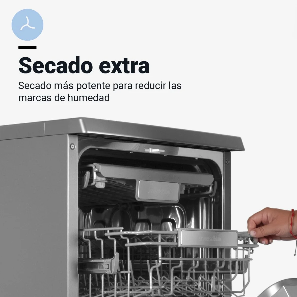 UNIVERSALBLUE Lavavajillas Acero Inoxidable 45 cm | Lavaplatos Inox Programable Libre Instalación con 8 Programas | Máquina de Lavado con Inicio Diferido | Silencioso | ENVIO + SUBIDA A PLANTA GRATIS