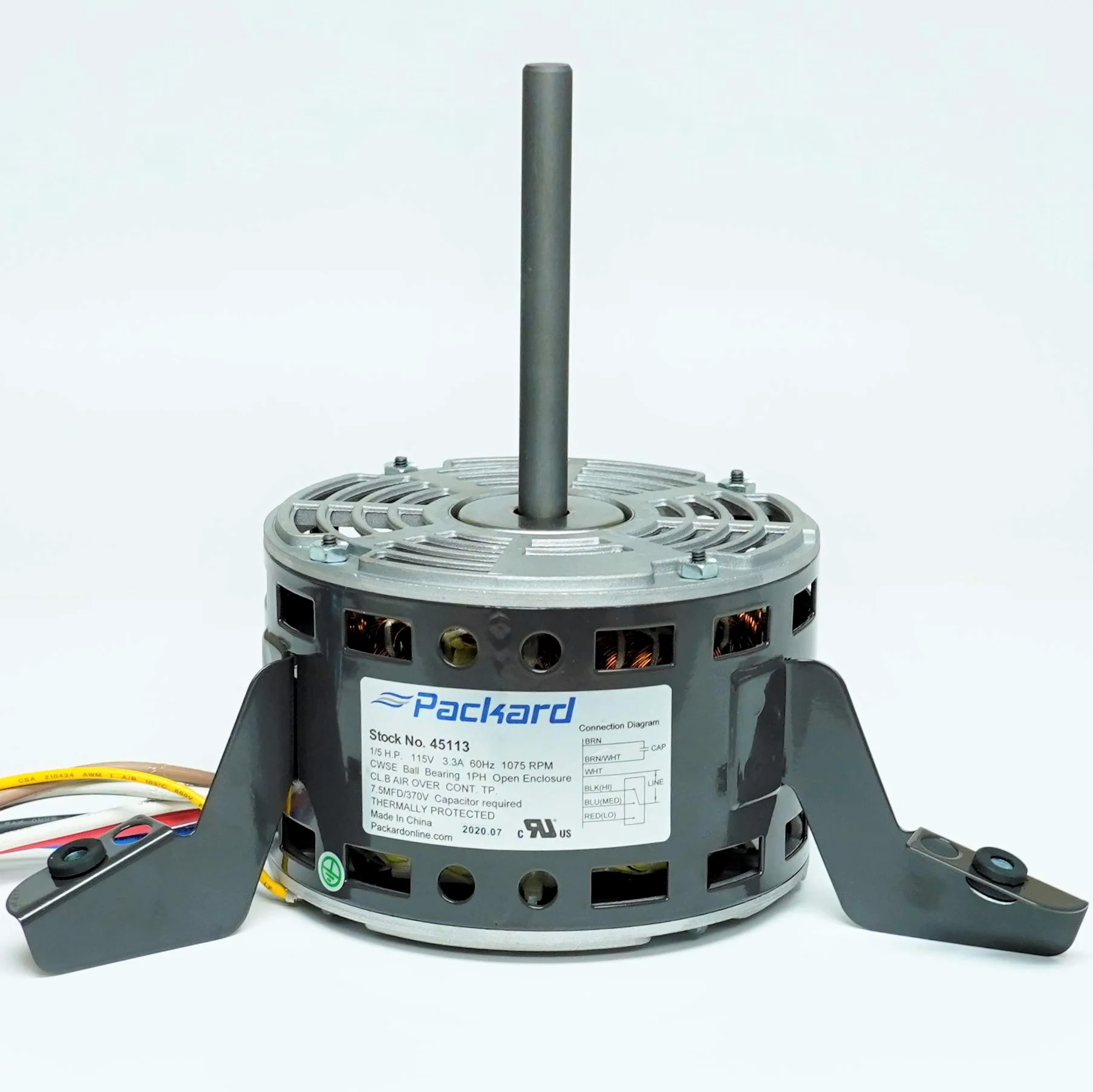 Packard 45113 - Motor de ventilador de horno de repuesto para Carrier HC37TQ113 montaje flexible de 3 velocidades