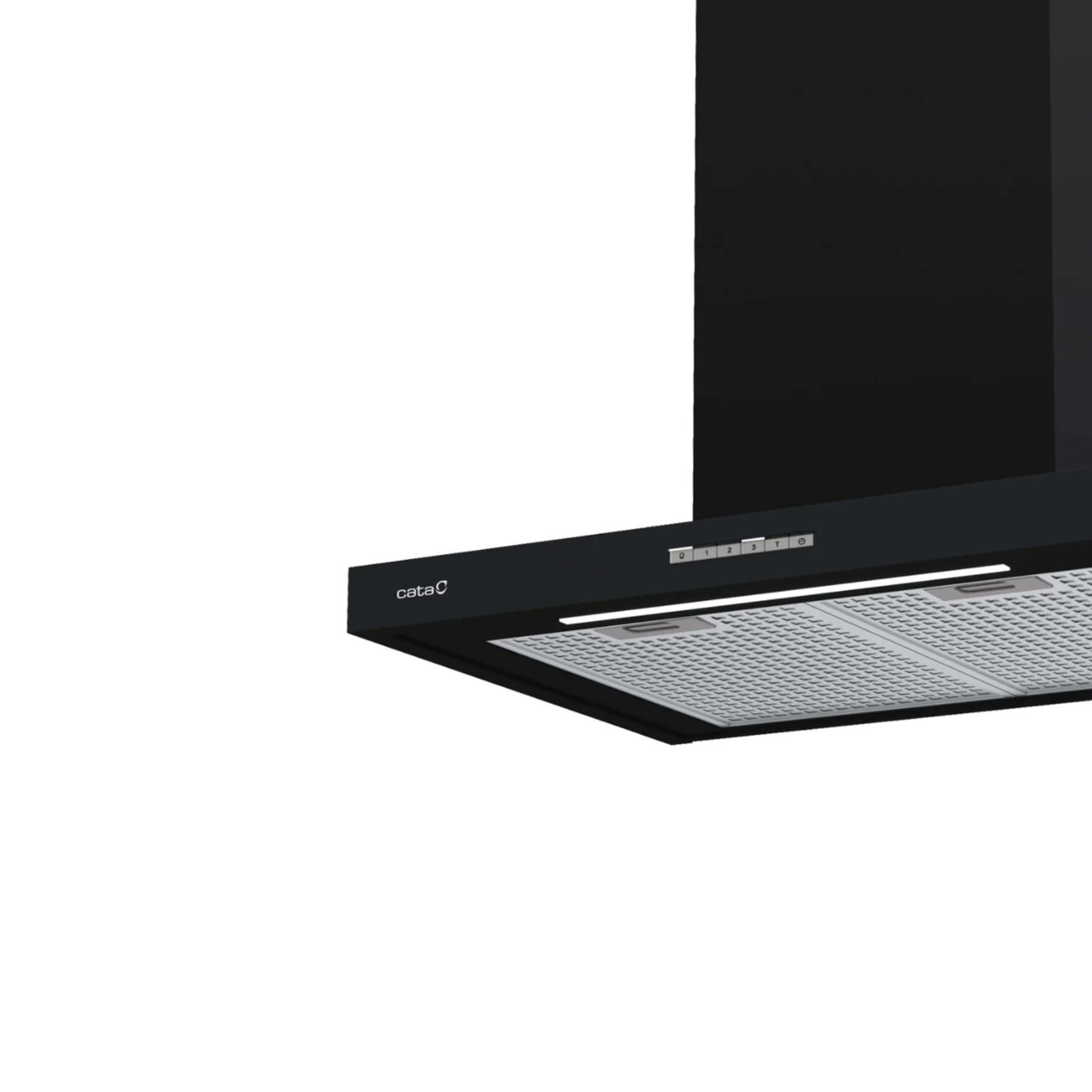 Cata Campana Sygma 6010 Extractora Decorativa de Pared, 802 m³/h, 4 Velocidades 3+1 Turbo, Control Electrónico, Temporizador, Tira LED Regulable, Clase A, Negro