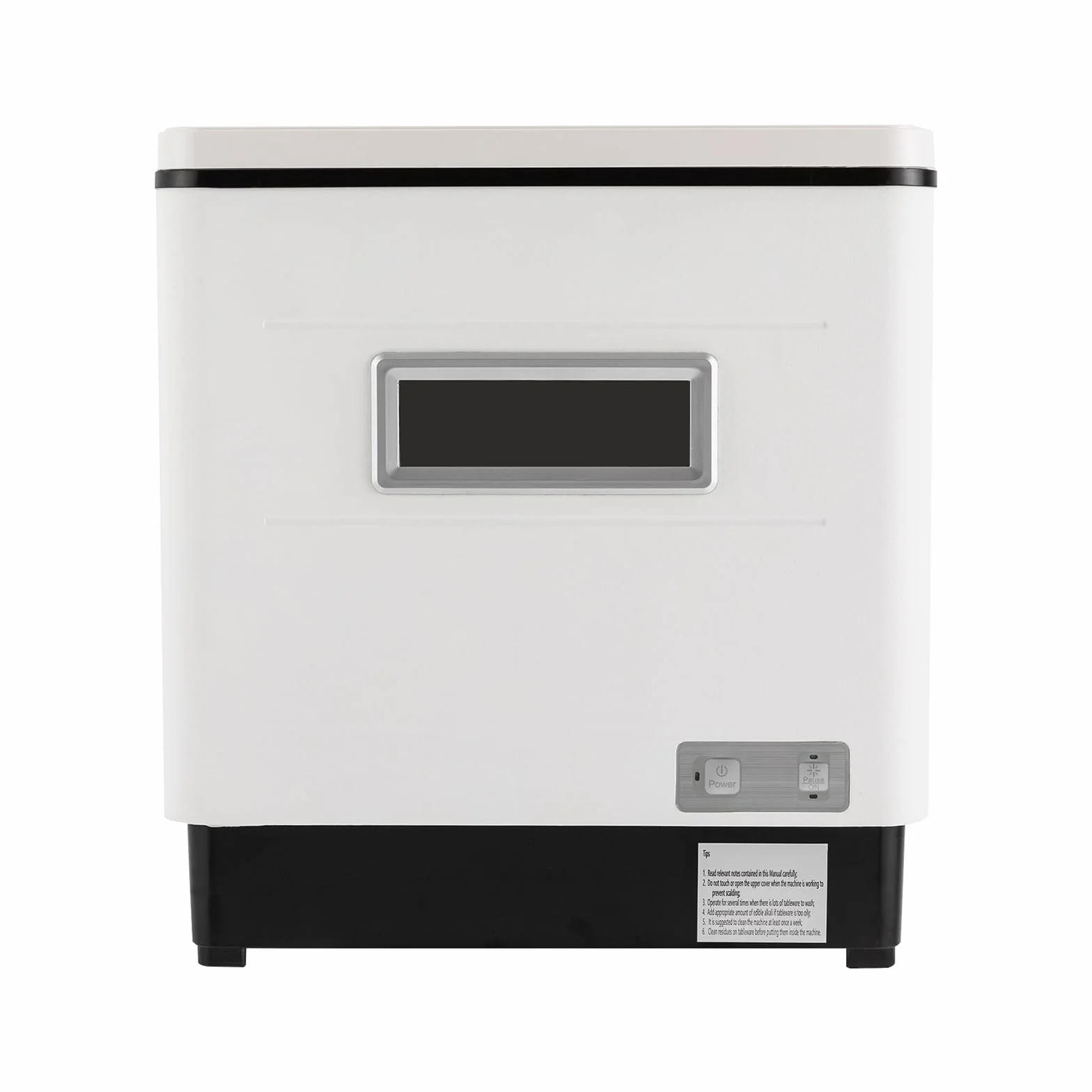 Encimera portátil para lavavajillas de acero inoxidable, 6 programas, spray giratorio de agua de 360°, 70 °C de alta temperatura para cocinas pequeñas