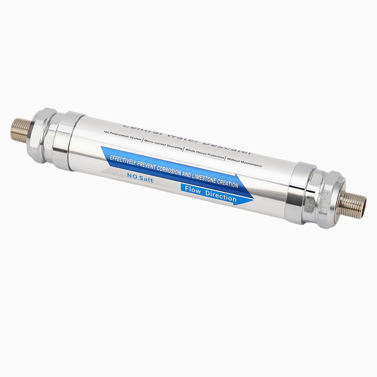 Cocoarm Ablandador de Agua, Descalcificador de Agua de Acero Inoxidable, Tecnología Magnética, Evita la Acumulación de Incrustaciones, Diseño Compacto para Uso en Toda la Casa (Acero inoxidable 2)