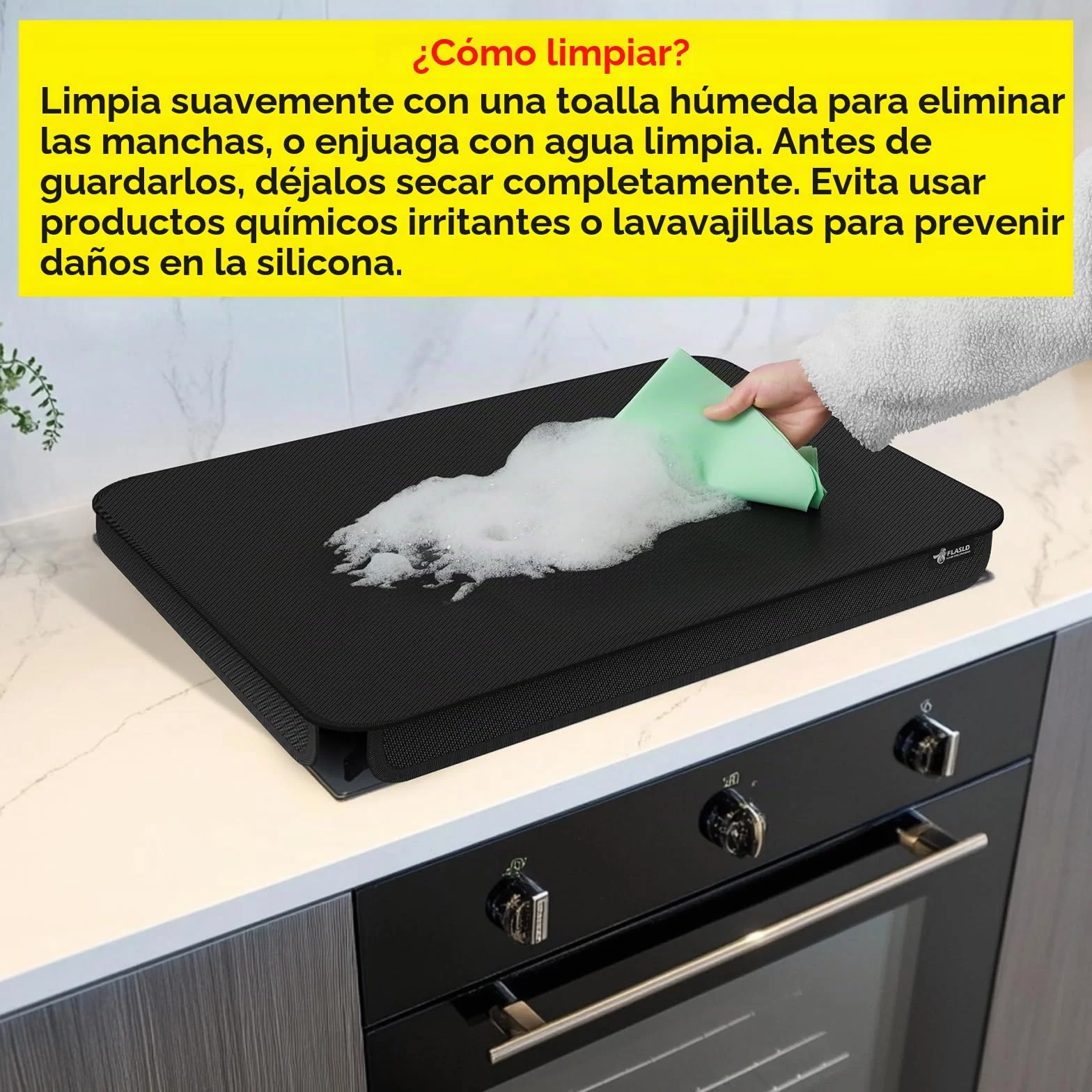 FLASLD Cubierta de Quemador de Estufa de Gas Tapete de Tela Suave, 29.5×21 Pulgadas Plegable Fácil de Limpiar Protector de Estufa de Gas, Cubiertas de Estufa Anti Polvo, Protector Superior Lavable