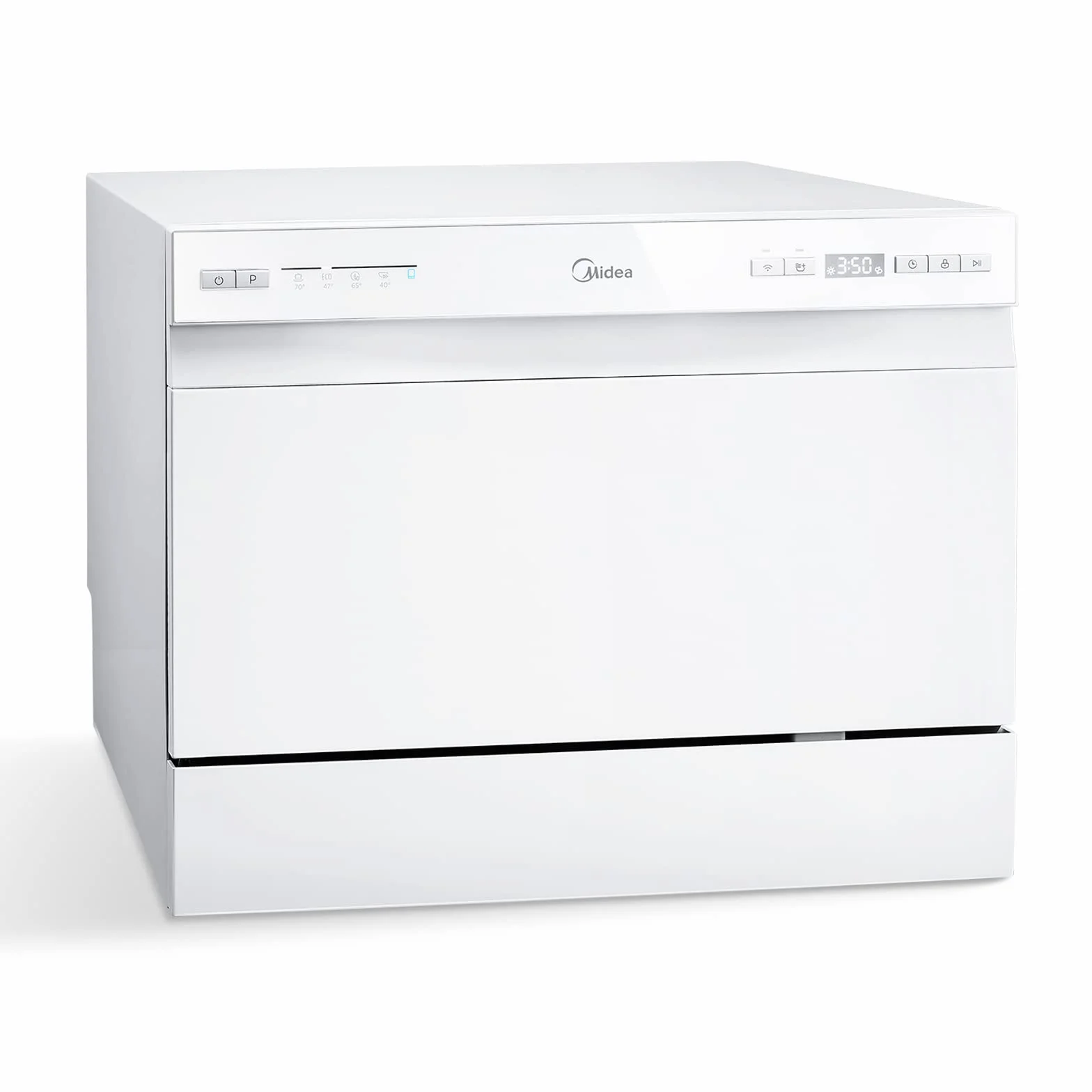 Midea Lavavajillas Pequeño Blanco 55 cm para 5 servicios - Lavavajillas Compacto y Portatil sin Instalación - Lavaplatos, 6 Programas, Filtro Antibacterias