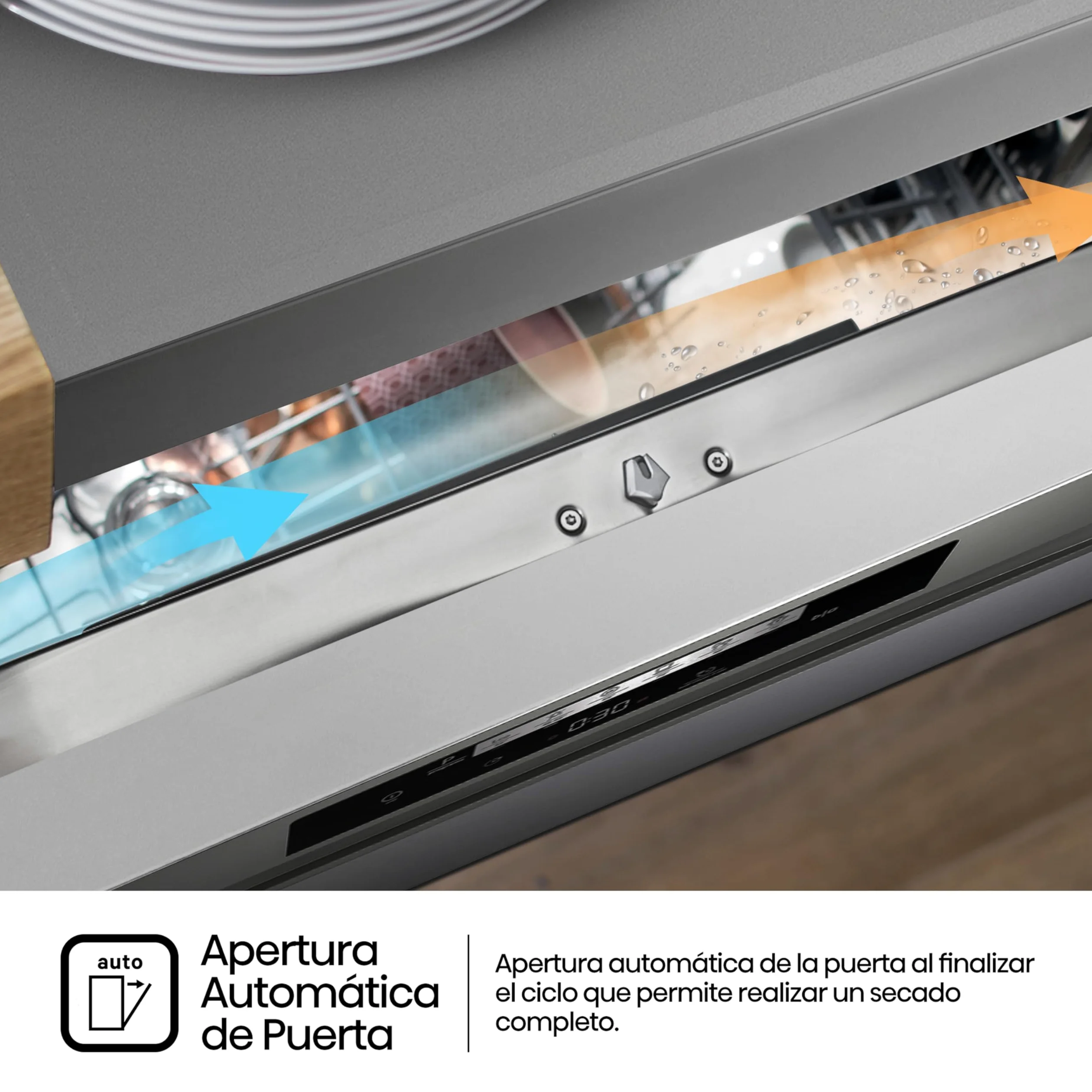 Hisense HS642C60X - Lavavajillas Independiente,Capacidad 14 Servicios, 60cm, Auto Dry Apertura de Puerta Automática, Control Táctil, Inicio Diferido y Lavado Rápido,Media Carga, Libre instalación Inox