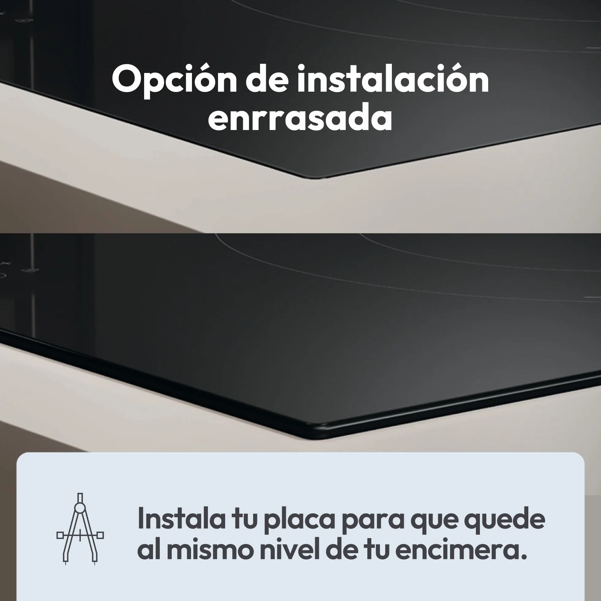 Candy CI633C/E14U, Placa Inducción, 3 Zonas, 60CM, 9 Niveles de Potencia y Booster, 7,2KW, Mandos Centrales, Indicador de Calor, Bloqueo de Seguridad, Alerta Sobrecalentamiento y Derrames, Negro