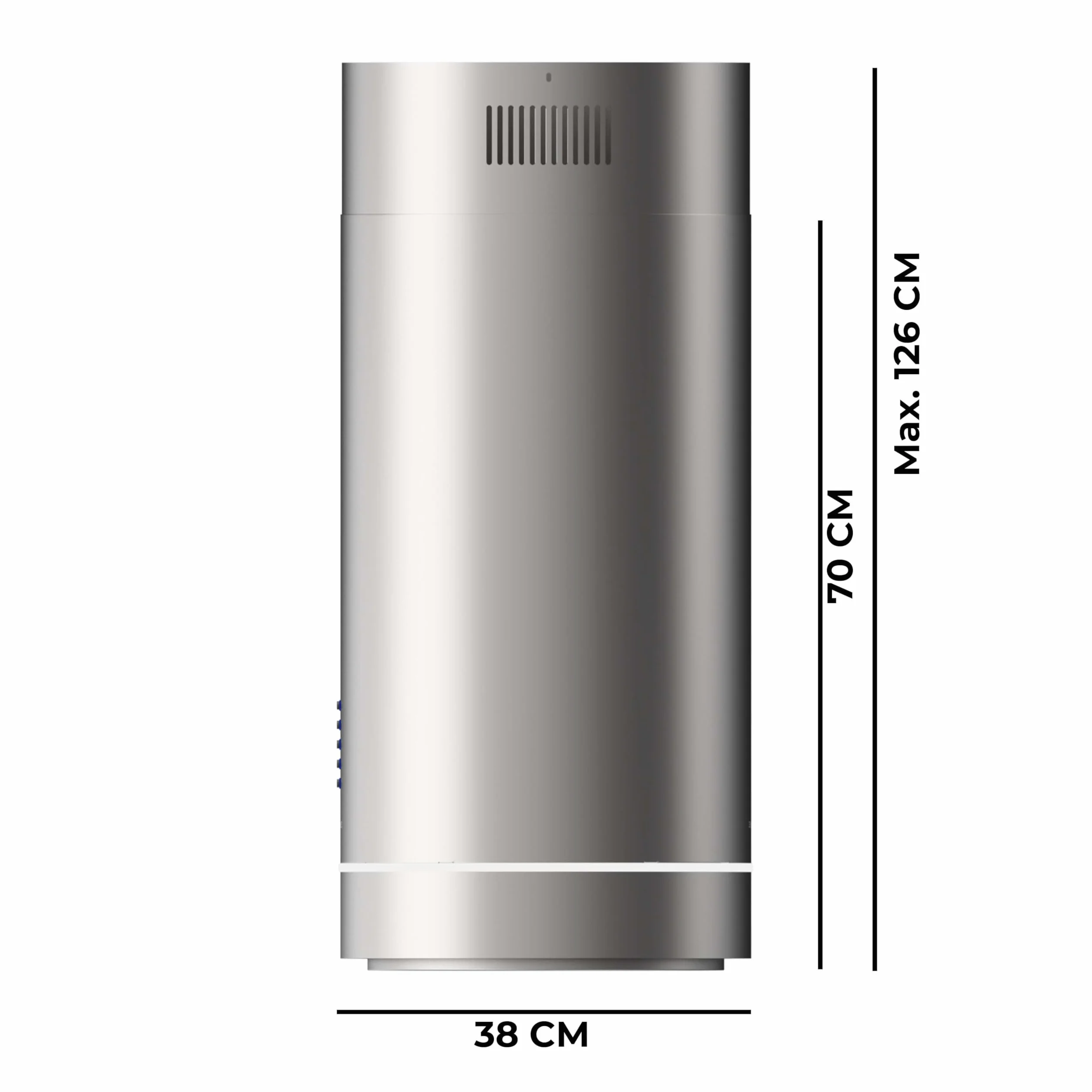 Cecotec Campana Extractora Isla Redonda 38cm Bolero Flux Ire 388000 Inox A++ 712m3/h 210W