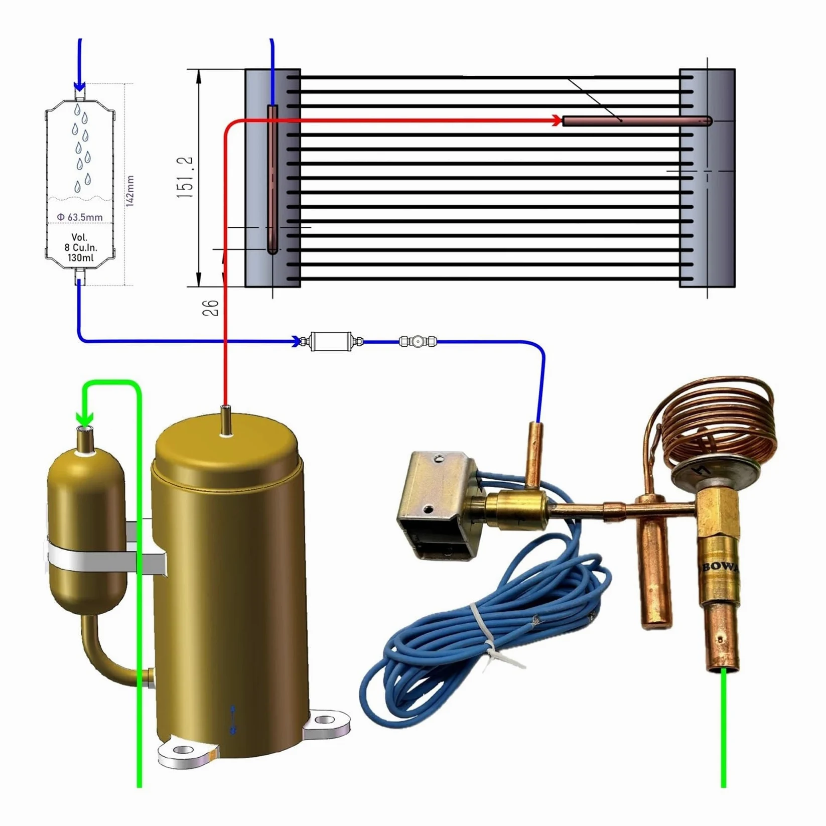 Refrigerador Condensador | Compatible Con Todos Los Compresores R600a En Refrigeradores Y Refrigeradores De Botellas