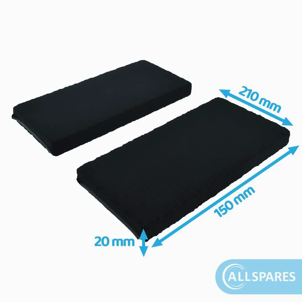AllSpares Filtro de carbón activo (2 unidades) para campanas extractoras adecuado para Novy Monoblock 8740400 | 210 x 150 x 20 mm