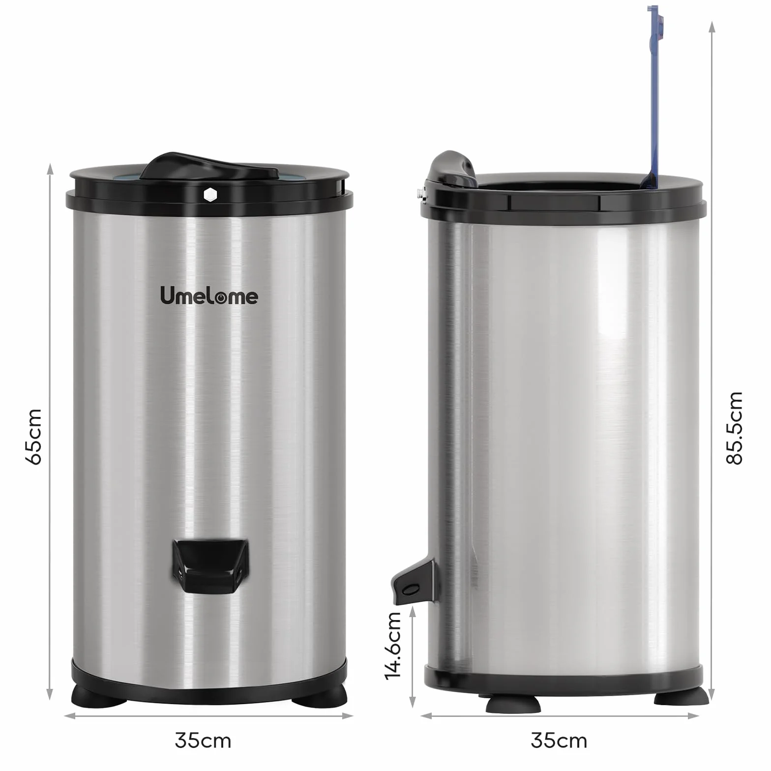 Centrifugadoras de ropa Umelome capacidad 6 kg Secadora rotativa 2800 tr/min Secadora Spin energética y de ahorro de energía Clase de eficiencia energética A+++, Plateado