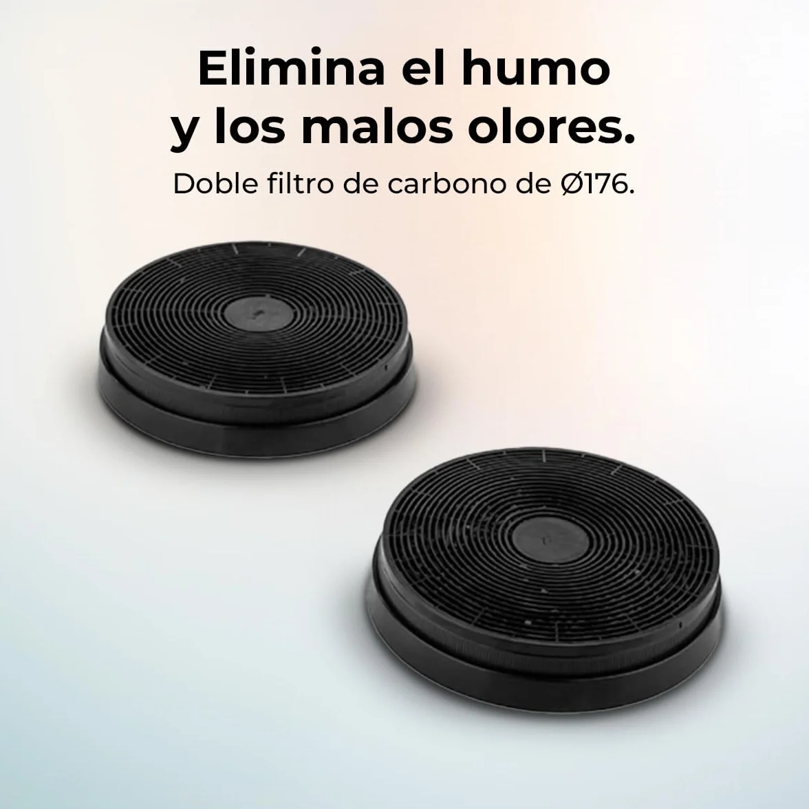 Cecotec Campana Extractora Decorativa 60 cm Bolero Flux DT 608001 Glass Black A++, 210W, Iluminación LED, Succión 800m3/h, Control Táctil, 3 Niveles, Filtro Carbono, Hand Movement, Delay Function