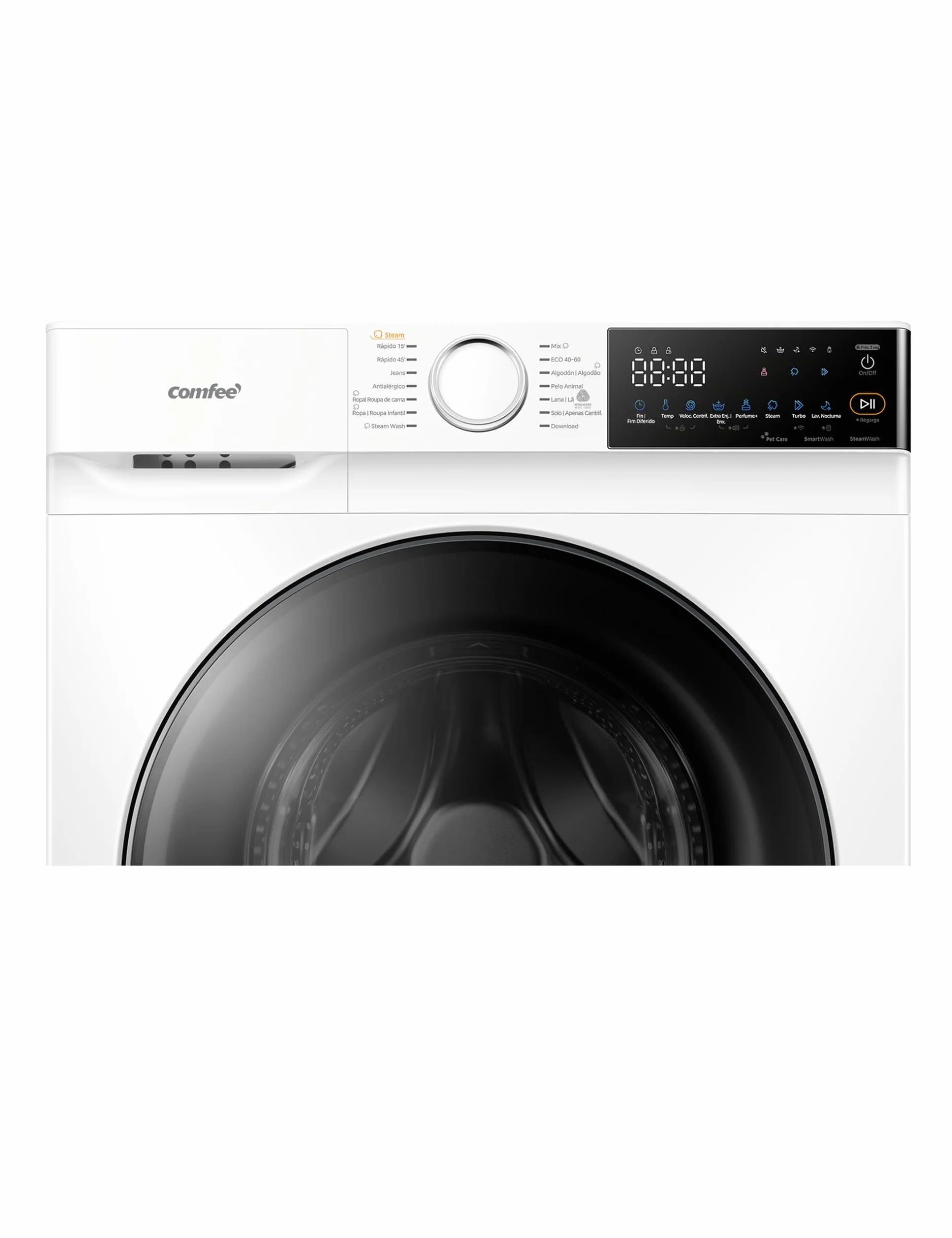 COMFEE' Lavadora 10kg 1400 RPM Clase A-30% 14 programas Control remoto