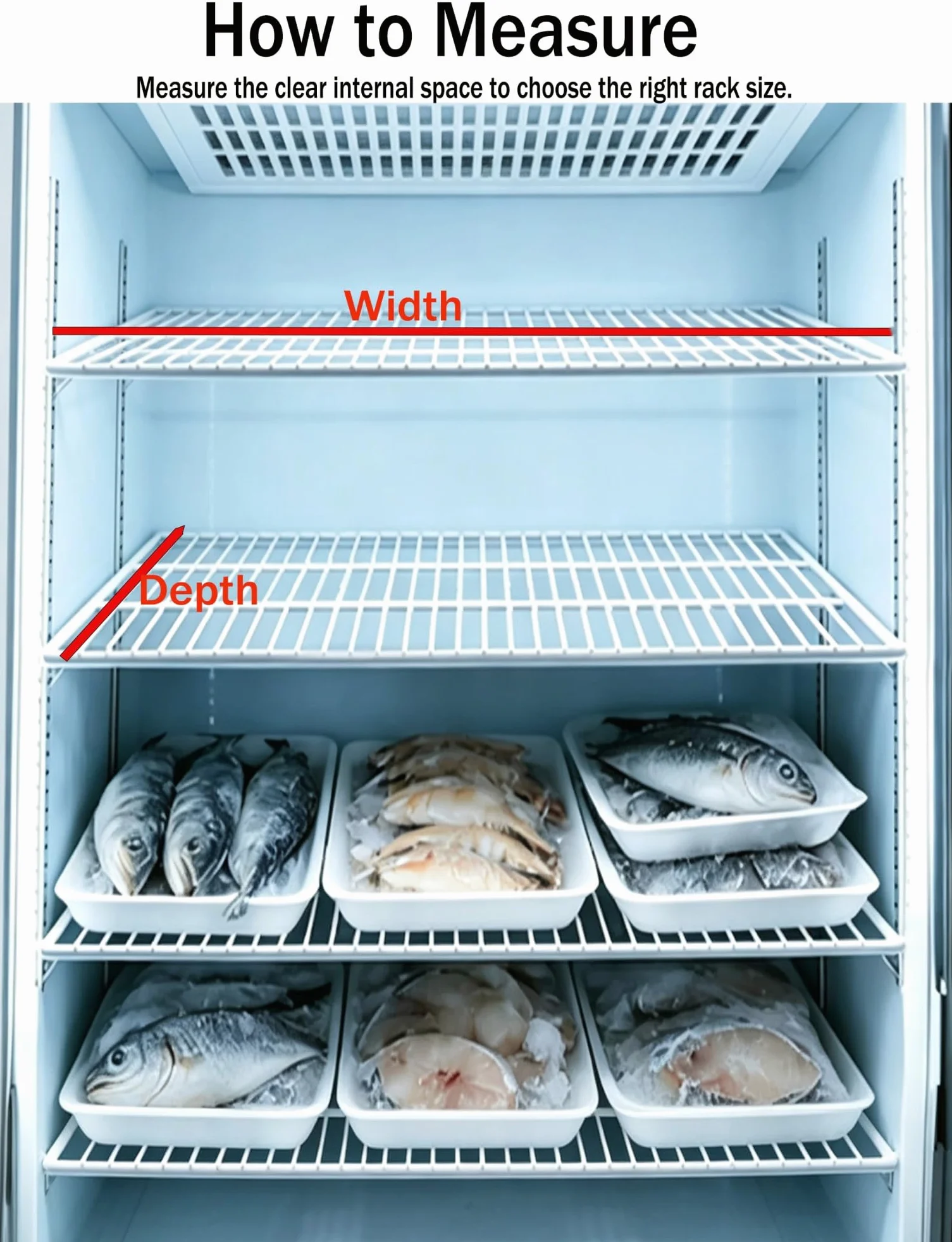 Rejilla de Repuesto Congelador Estante Metálico Refrigerador | Diseño ventilado abierto; for uso doméstico y comercial; Almacenamiento que ahorra espacio(60x55cm)