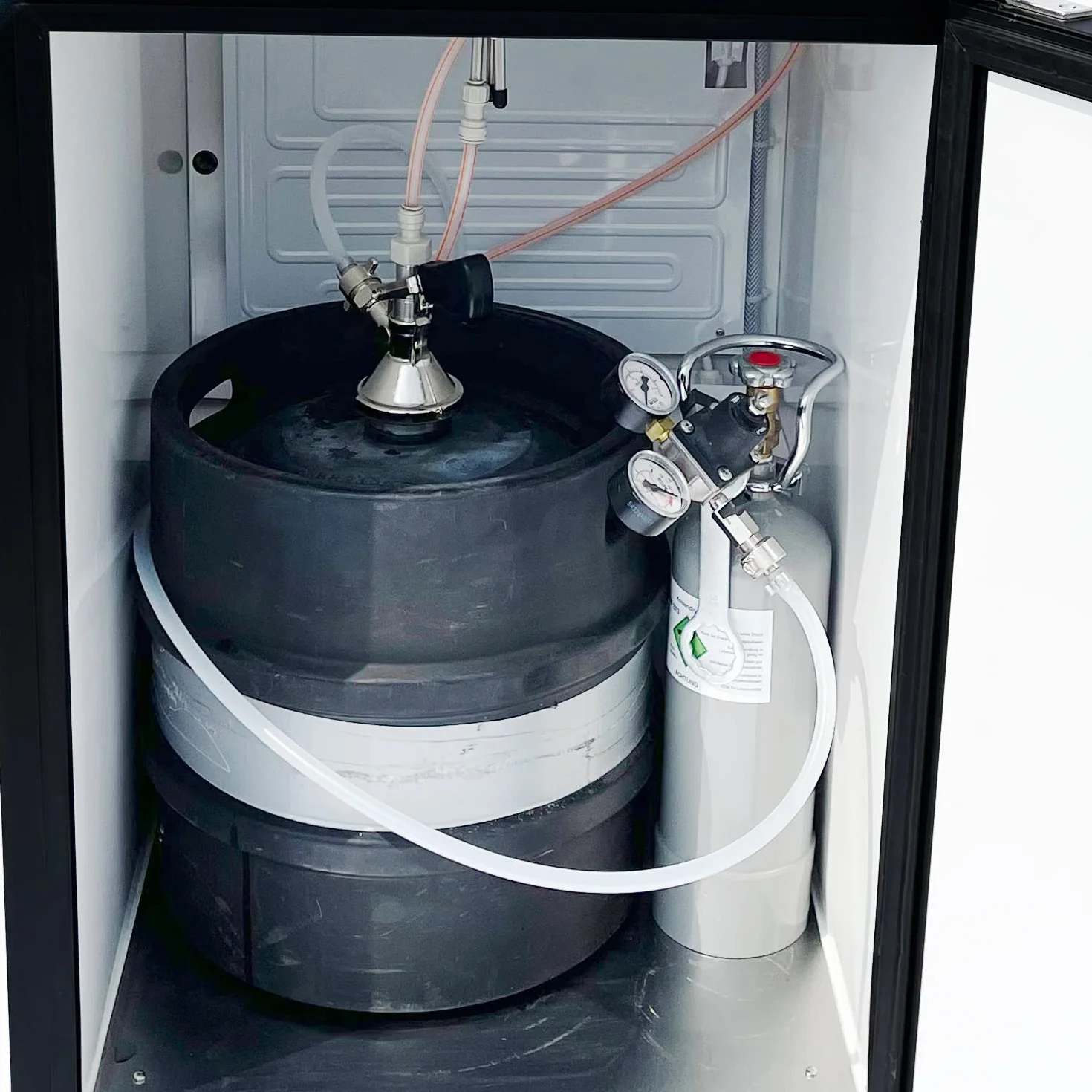 ich-zapfe Kit Completo - refrigerador de Cerveza de Barril de hasta 50L - Incluye Columna Elegante y Grifo con compensador, KEG:Type A