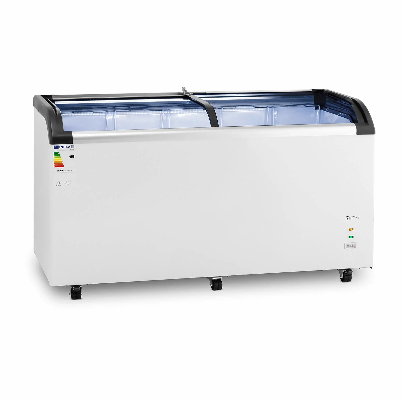 Royal Catering Arcón Congelador Cámara Profesional RCFZ-248G (Volumen: 445 L, Refrigerante: R290, Rango de temperatura: -30-5 °C)